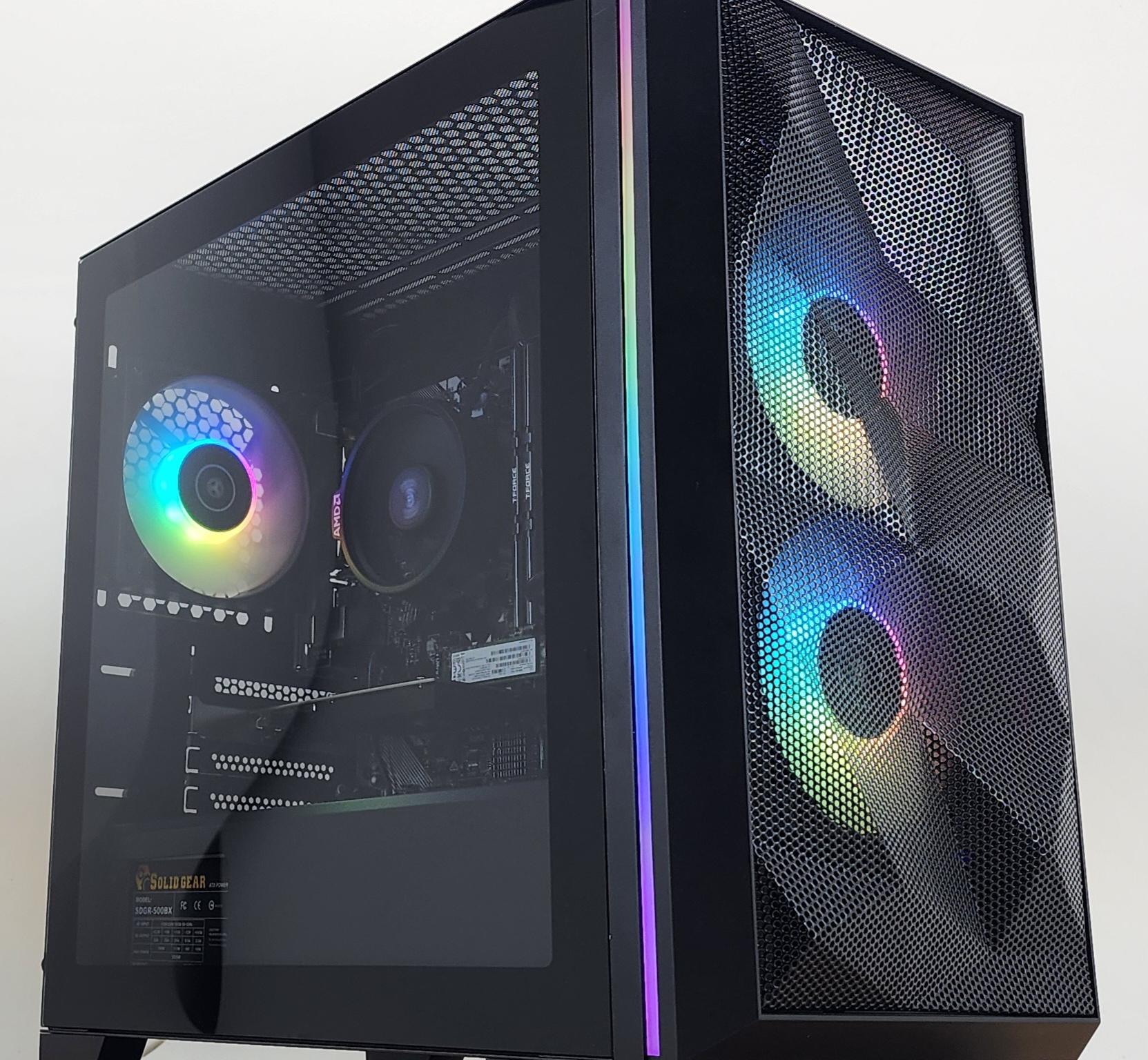 Gaming PC Ryzen 2300X 16GB RAM 256GB SSD 1TB HDD GT 1030 2GB Windows 11 Computer