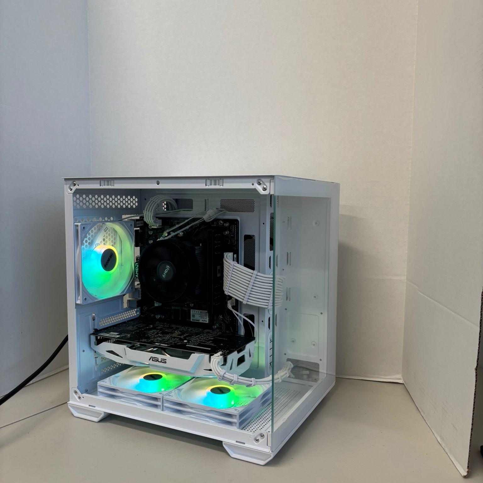 ⚪️ All-White 1080p Gaming PC | GTX 1060 6GB + Ryzen 5 1600 | 16GB RAM | Clean & Smooth Performance