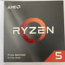 AMD Ryzen 5 3600XT 3.8 GHz 6-Core Processor and AMD Cooler in box.