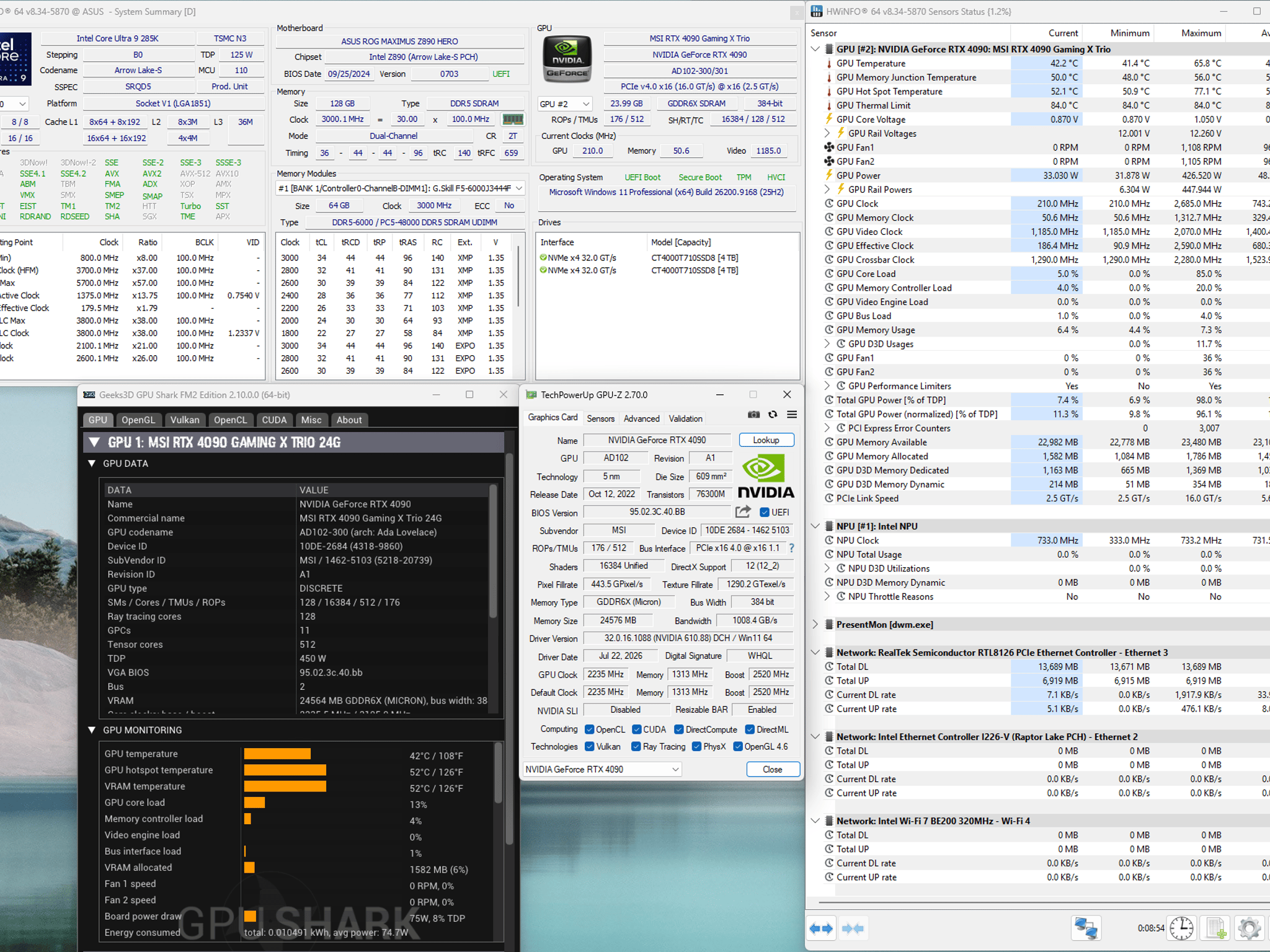 MSI GeForce RTX™ 4090 Gaming X Trio 24GB VRAM (GPU)