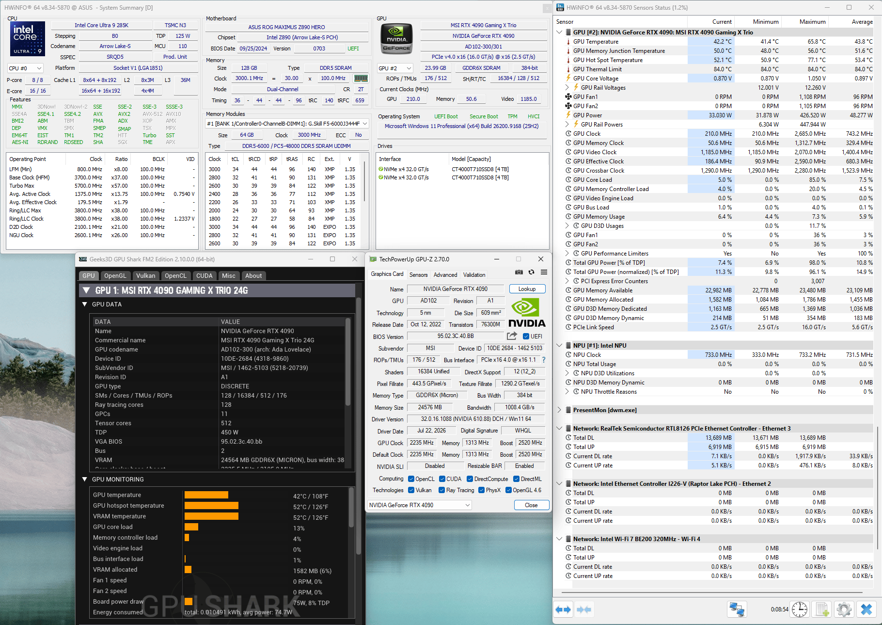 MSI GeForce RTX™ 4090 Gaming X Trio 24GB VRAM (GPU)