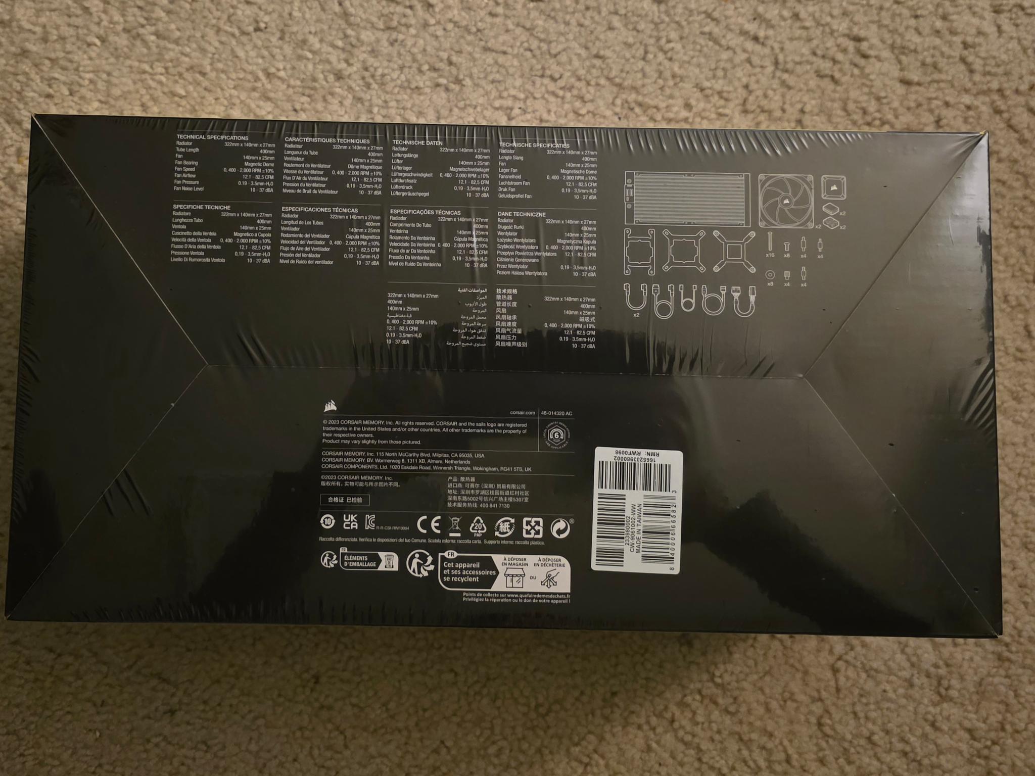 CORSAIR iCUE Link H115i 280mm AIO RGB Liquid CPU Cooler Black Brand New In Box Sealed