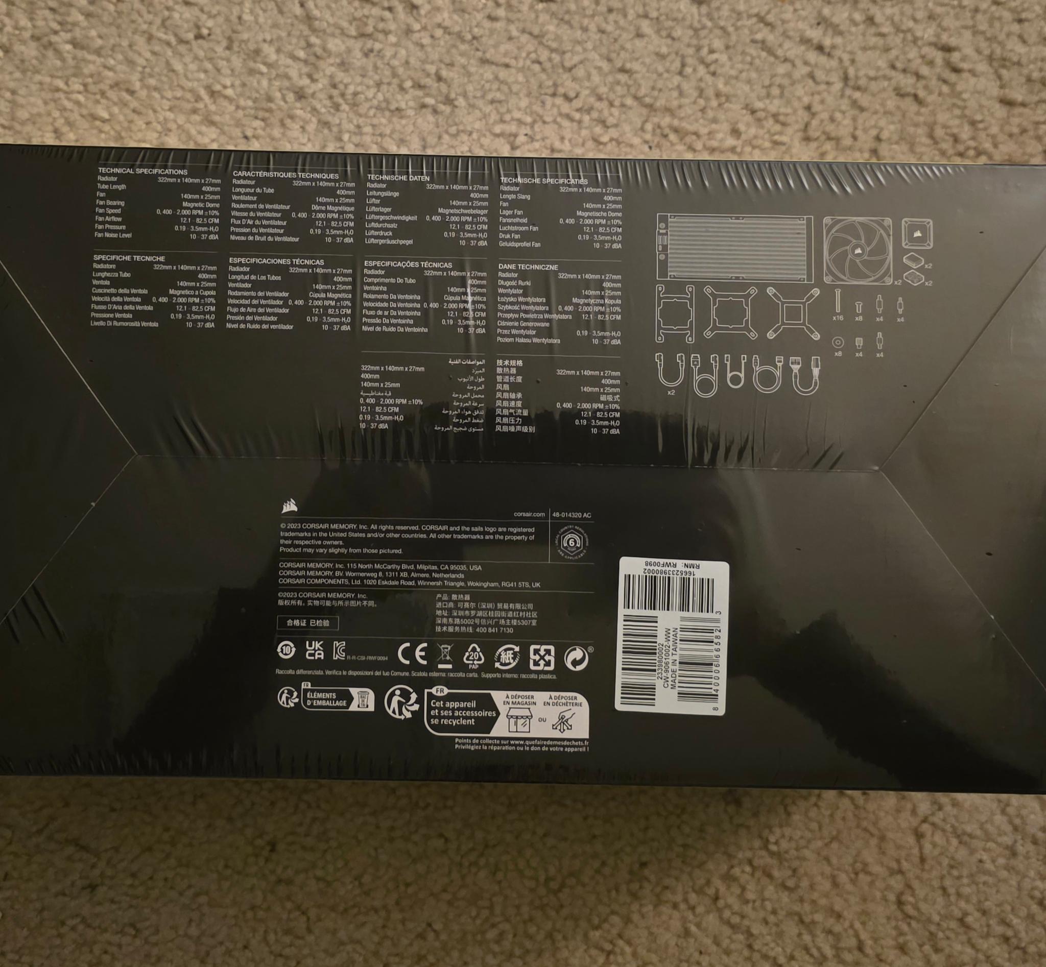 CORSAIR iCUE Link H115i 280mm AIO RGB Liquid CPU Cooler Black Brand New In Box Sealed
