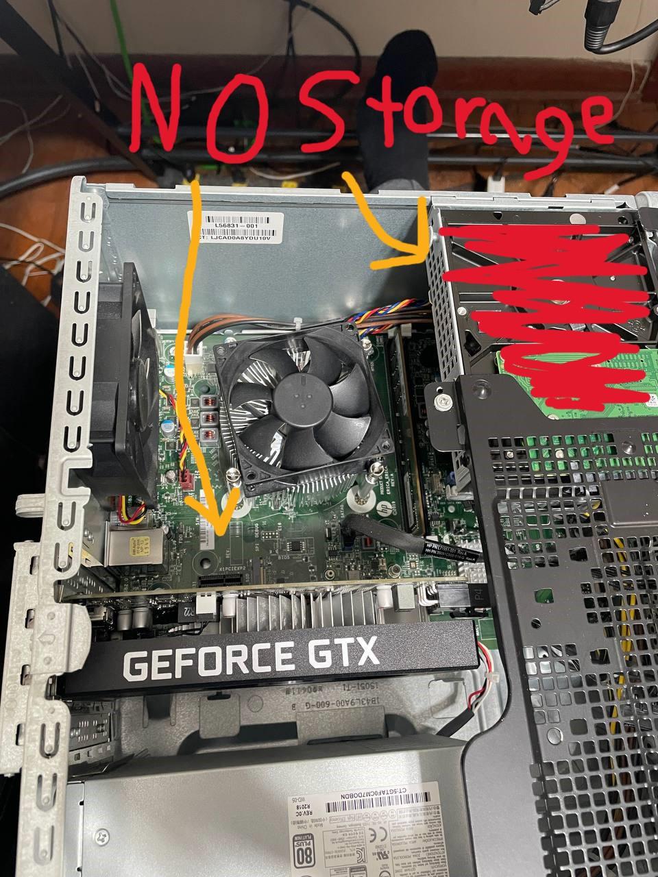 !(NO SSD/HDD)! Used Hp pavilion desktop. Ryzen 5 3500, 8gb ddr4, Nvidia GTX 1650 Super.