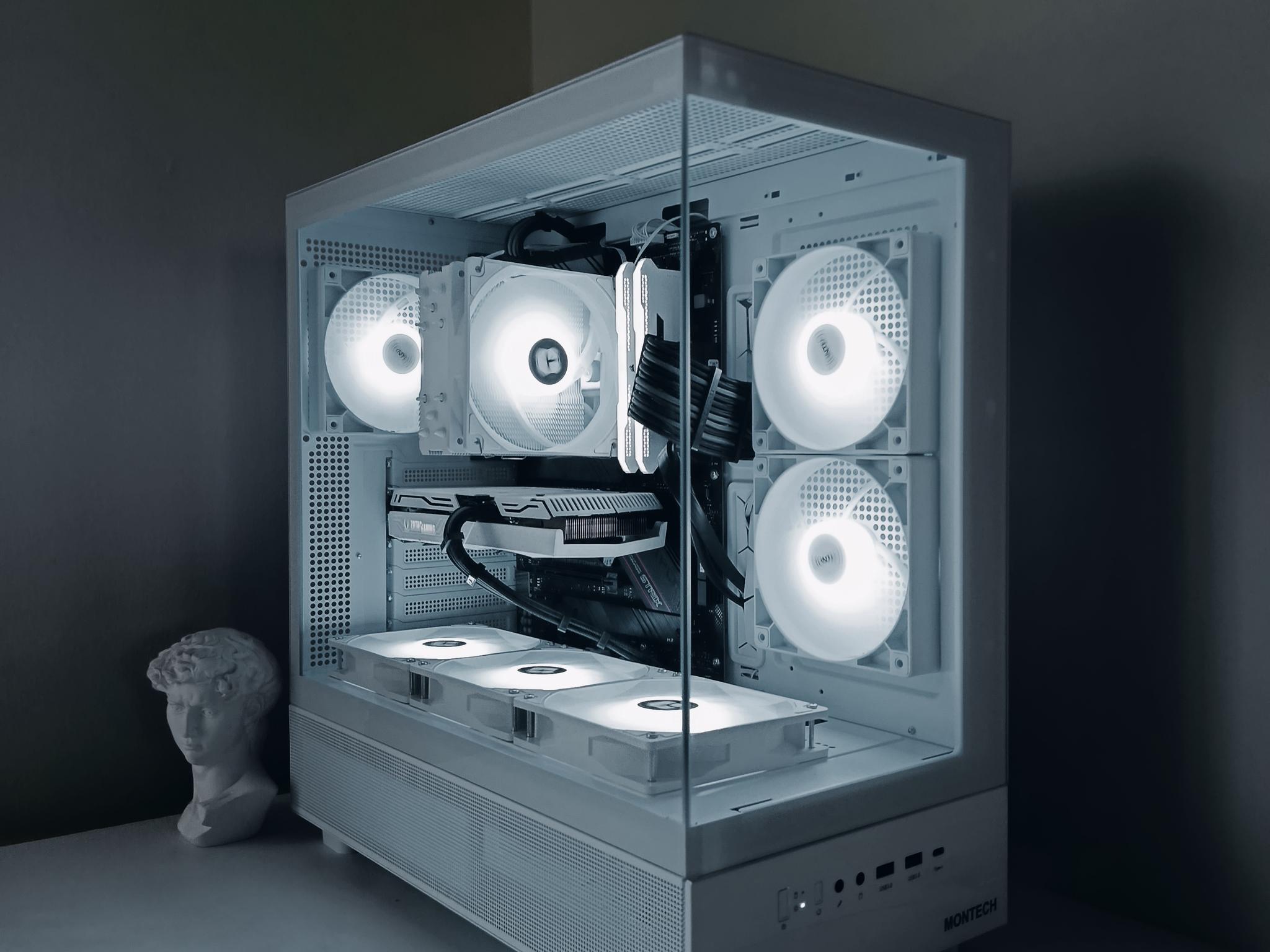 Custom White RGB Gaming Desktop PC – Ryzen 5 5600 + White RTX 3060 Ti