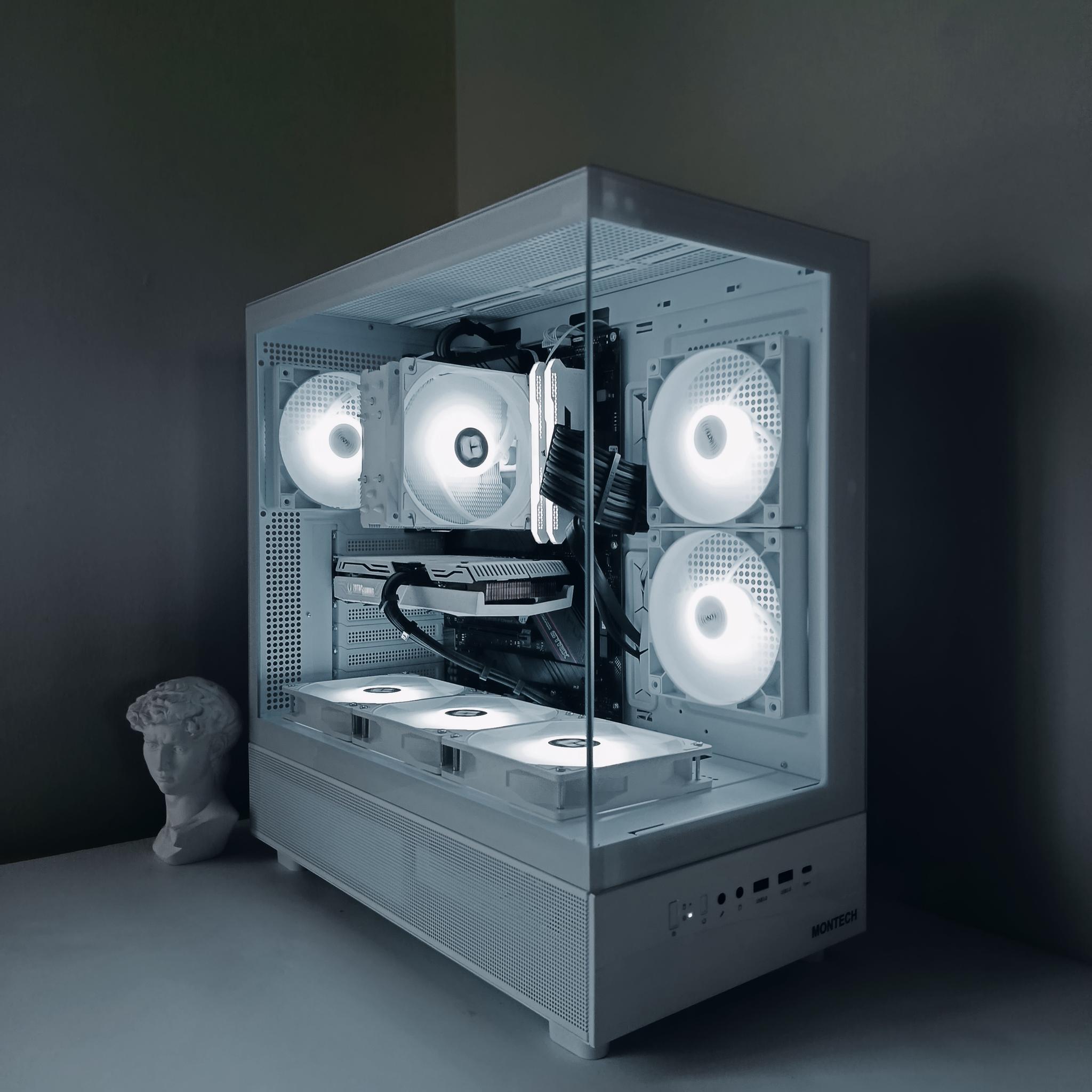 Custom White RGB Gaming Desktop PC – Ryzen 5 5600 + White RTX 3060 Ti