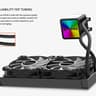 RAIDMAX TORNADO LC240 AIO COOLER! ARGB 240MM AIO CPU COOLER!