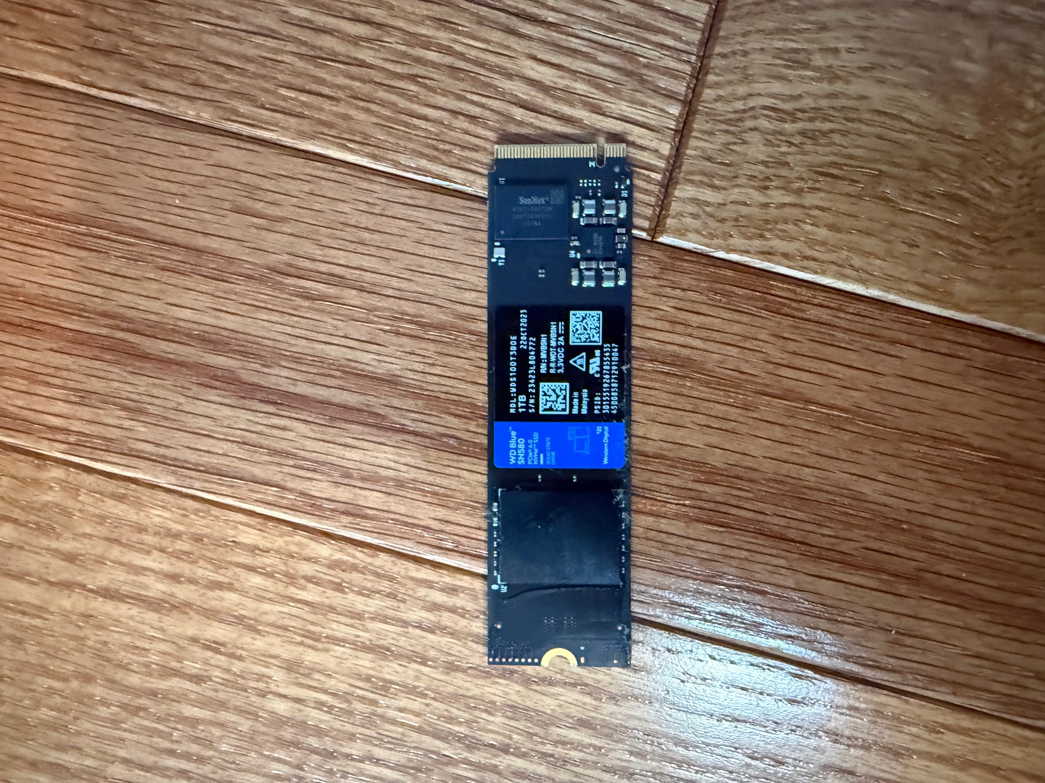 Western Digital WD Blue SN580 1TB NVMe SSD - PCIe Gen 4 x4 M.2 2280