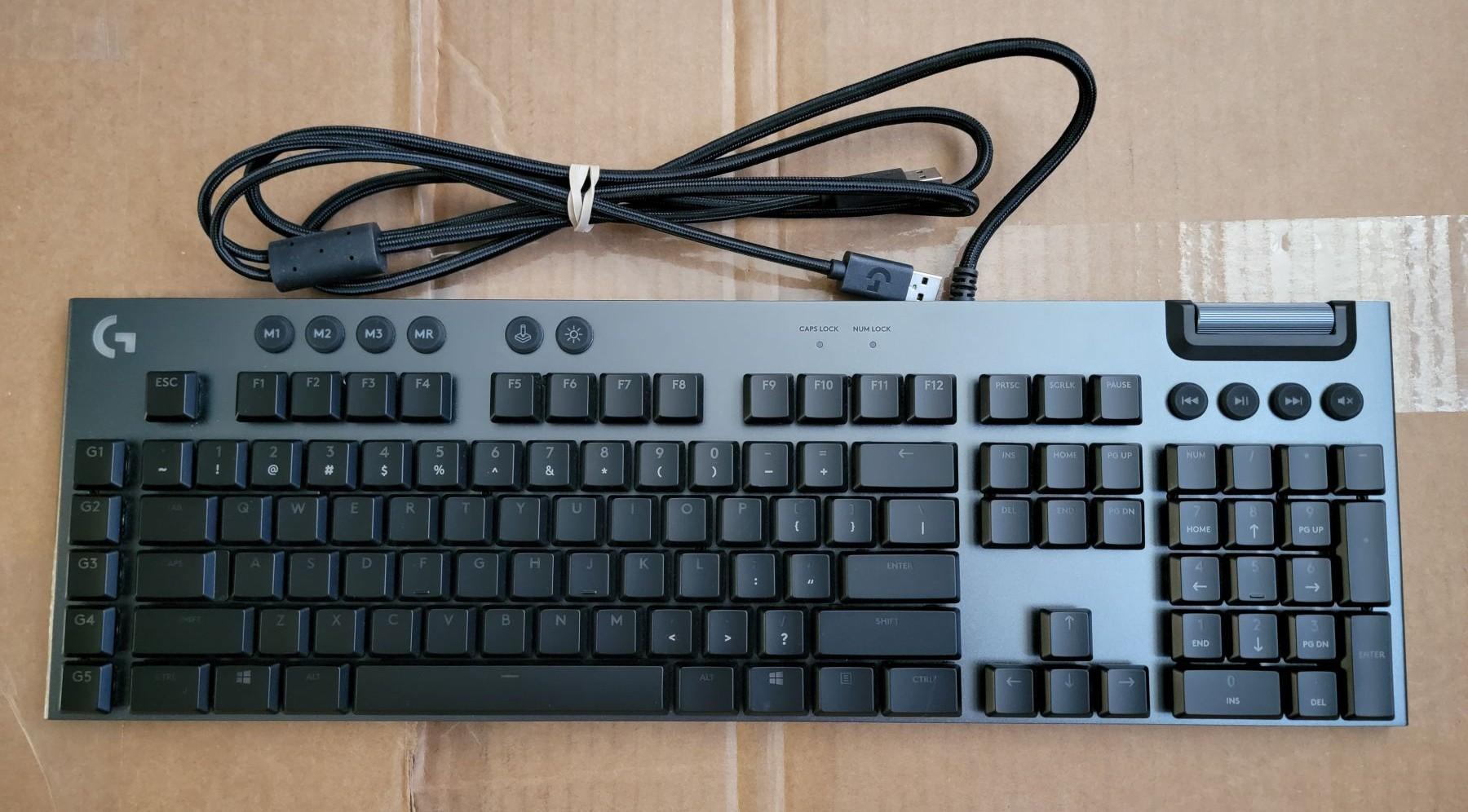 Logitech G815 RGB Mechanical Gaming Keyboard - Clicky Switches - Low Profile - Used