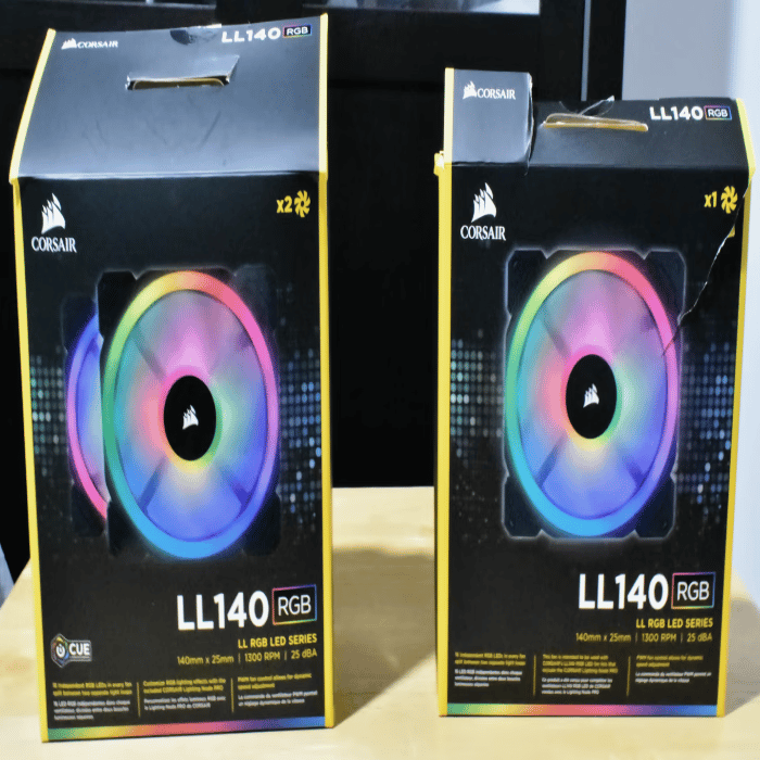 CORSAIR - LL Series 140mm Case Cooling Fan Kit with RGB lighting Pack with 3 fans