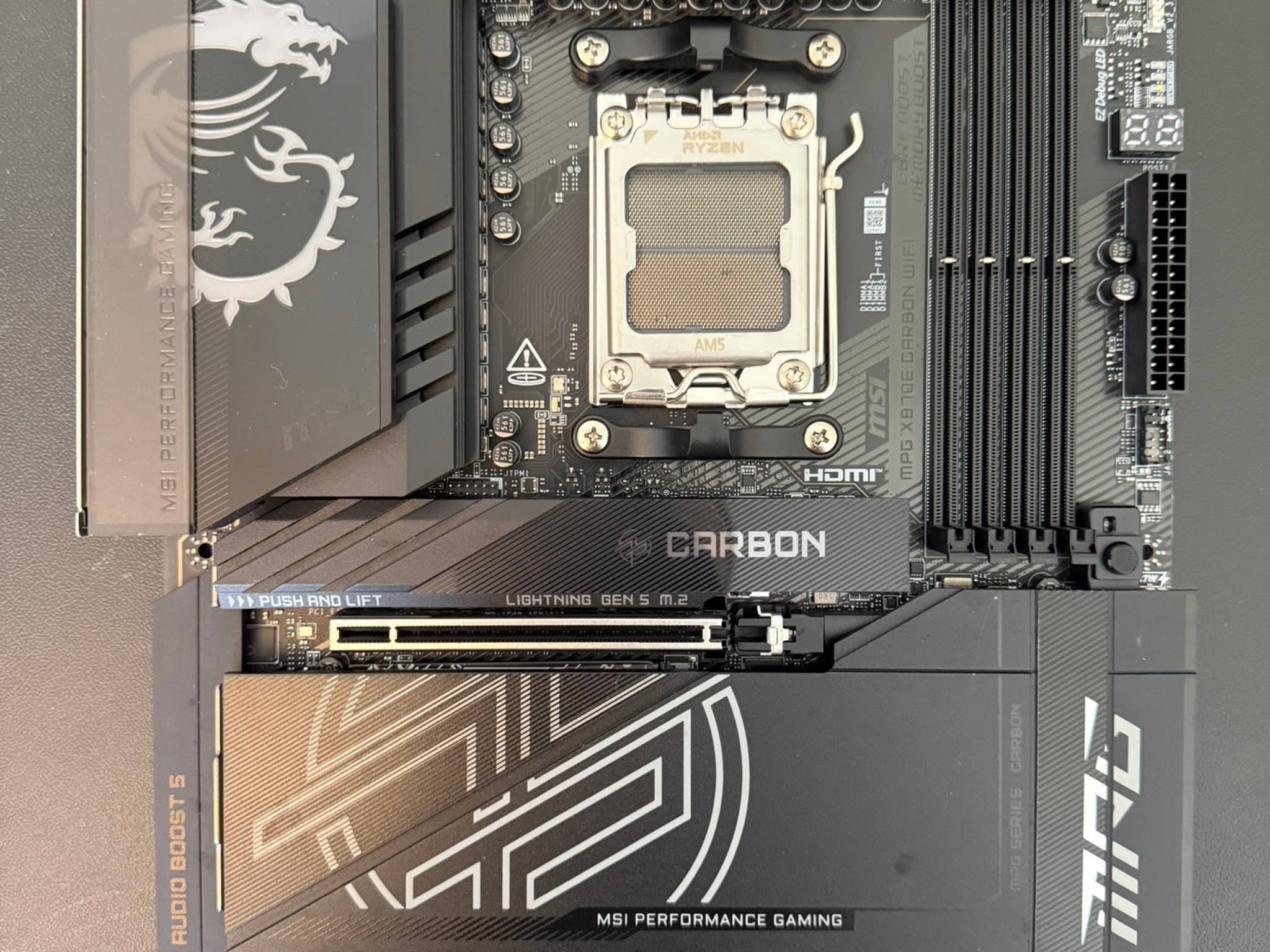 MSI MPG X870E Carbon WiFi AM5 ATX | High-End Board | Bent Pins | Repair