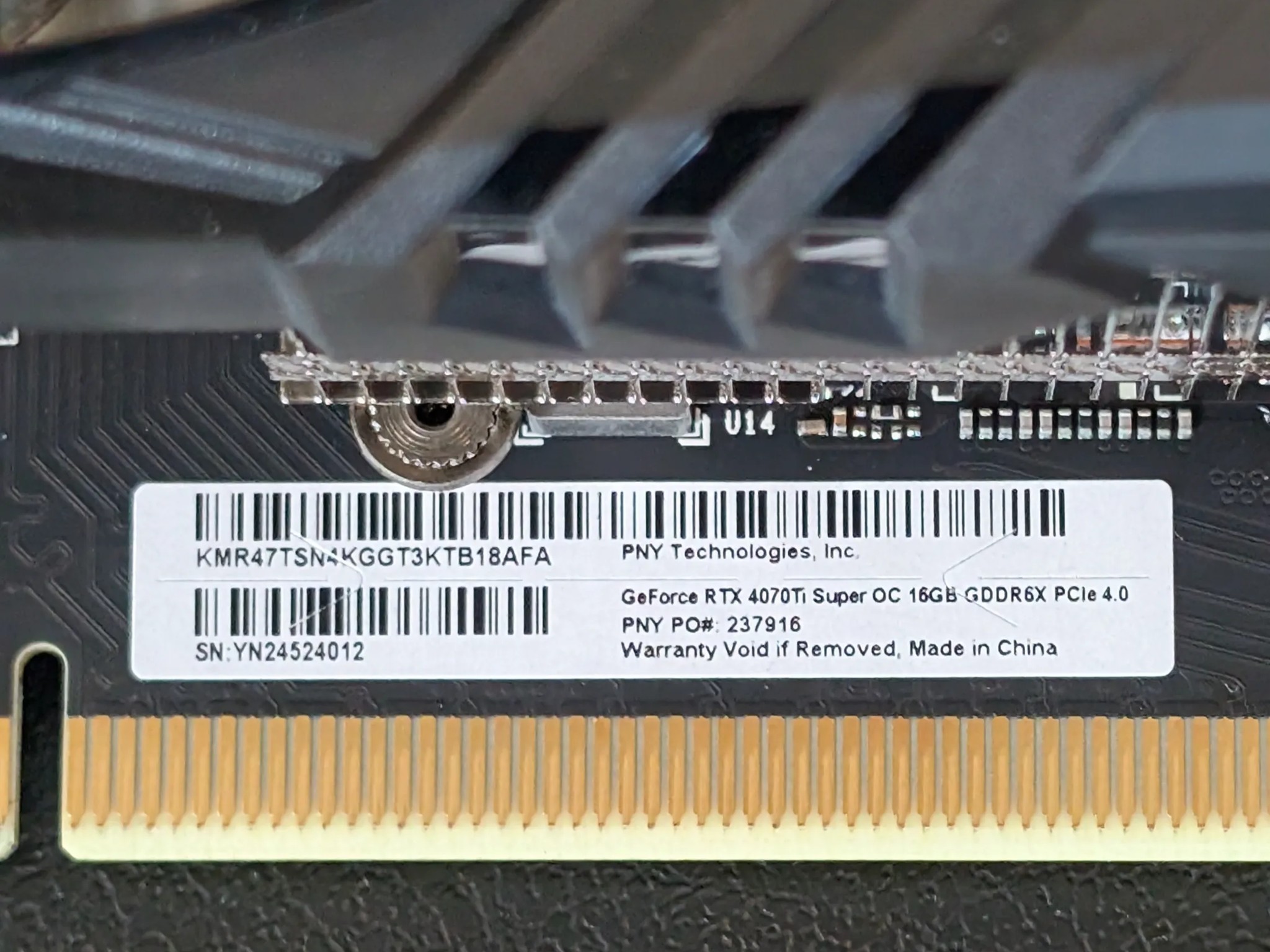 PNY 4070 Ti Super | Verto OC | Like New | Excellent Value
