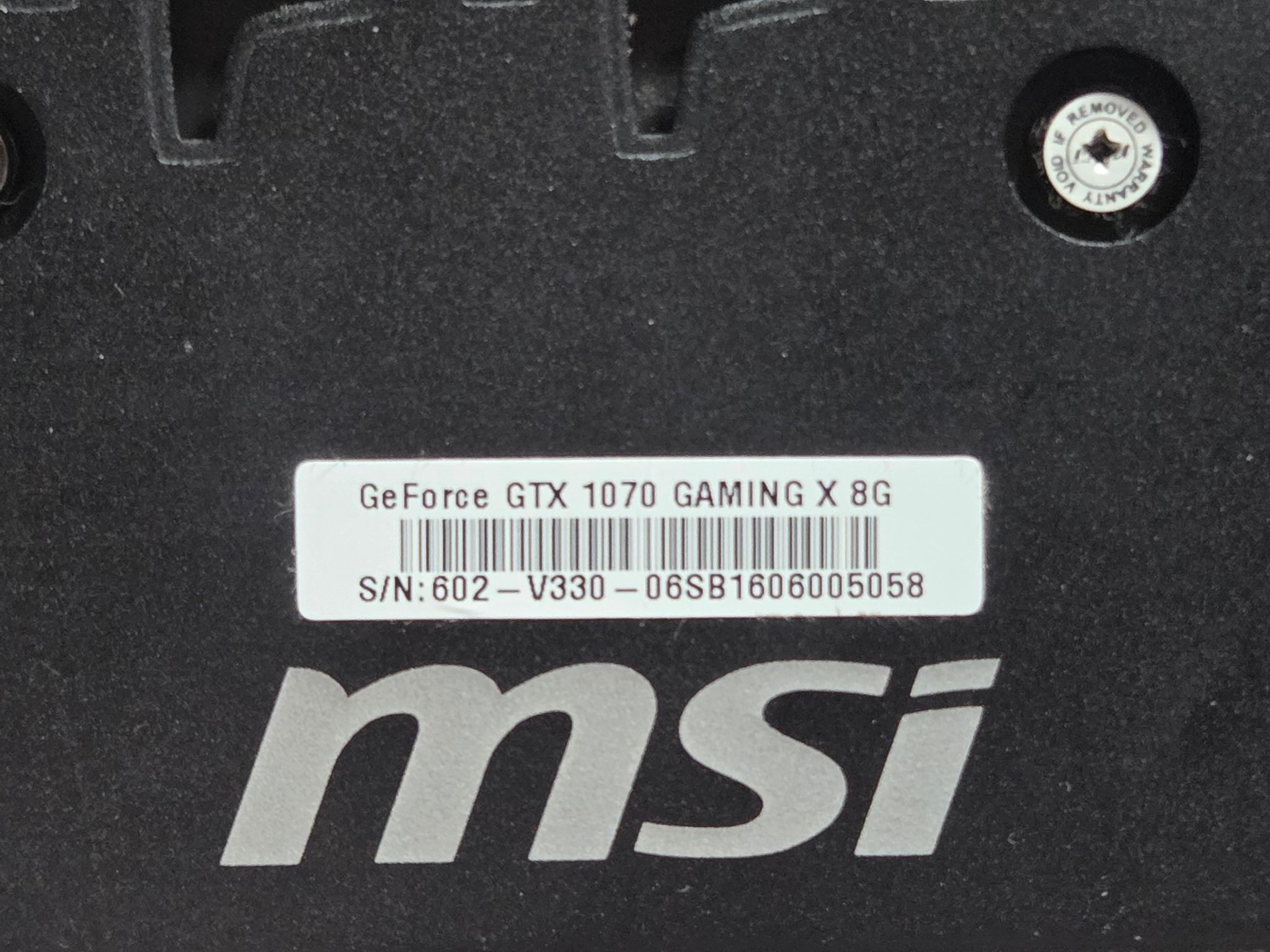 MSI GAMING X GeForce GTX 1070 8GB