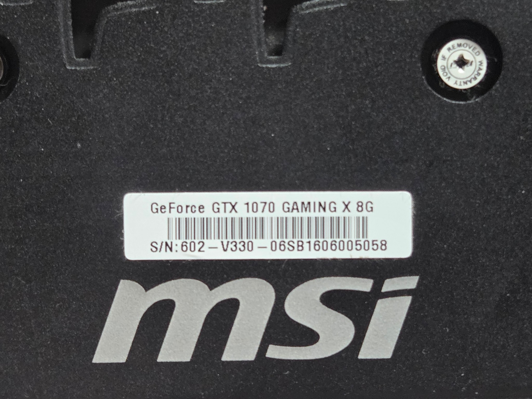 MSI GAMING X GeForce GTX 1070 8GB