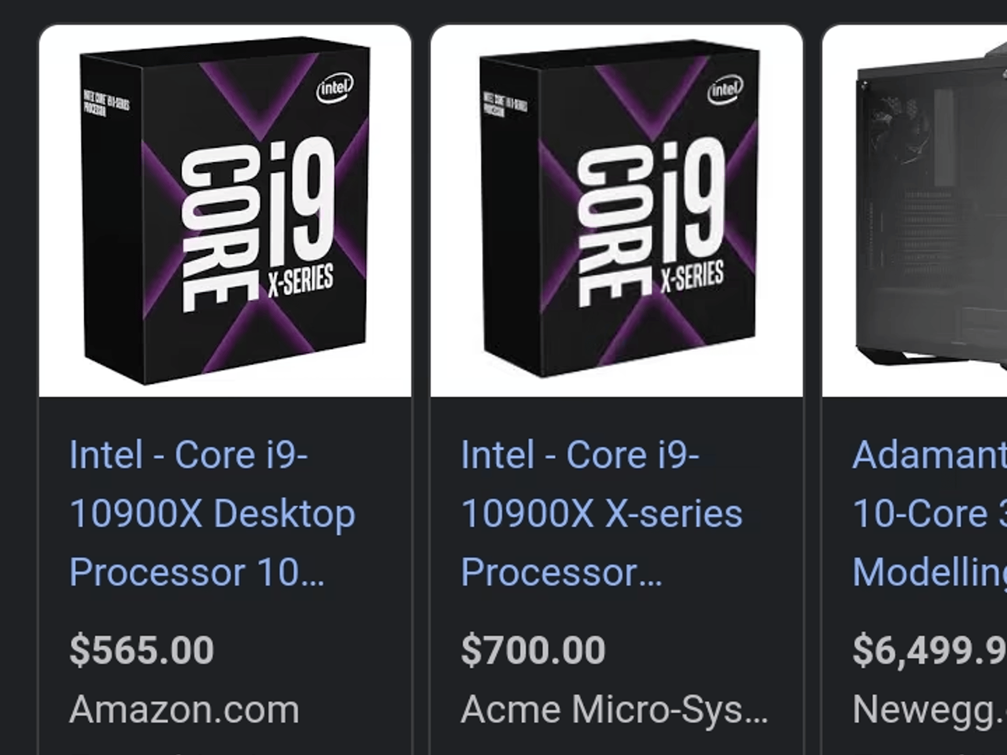 On sale Intel I9-10900x 3.7 GHz 10 core prossesors  