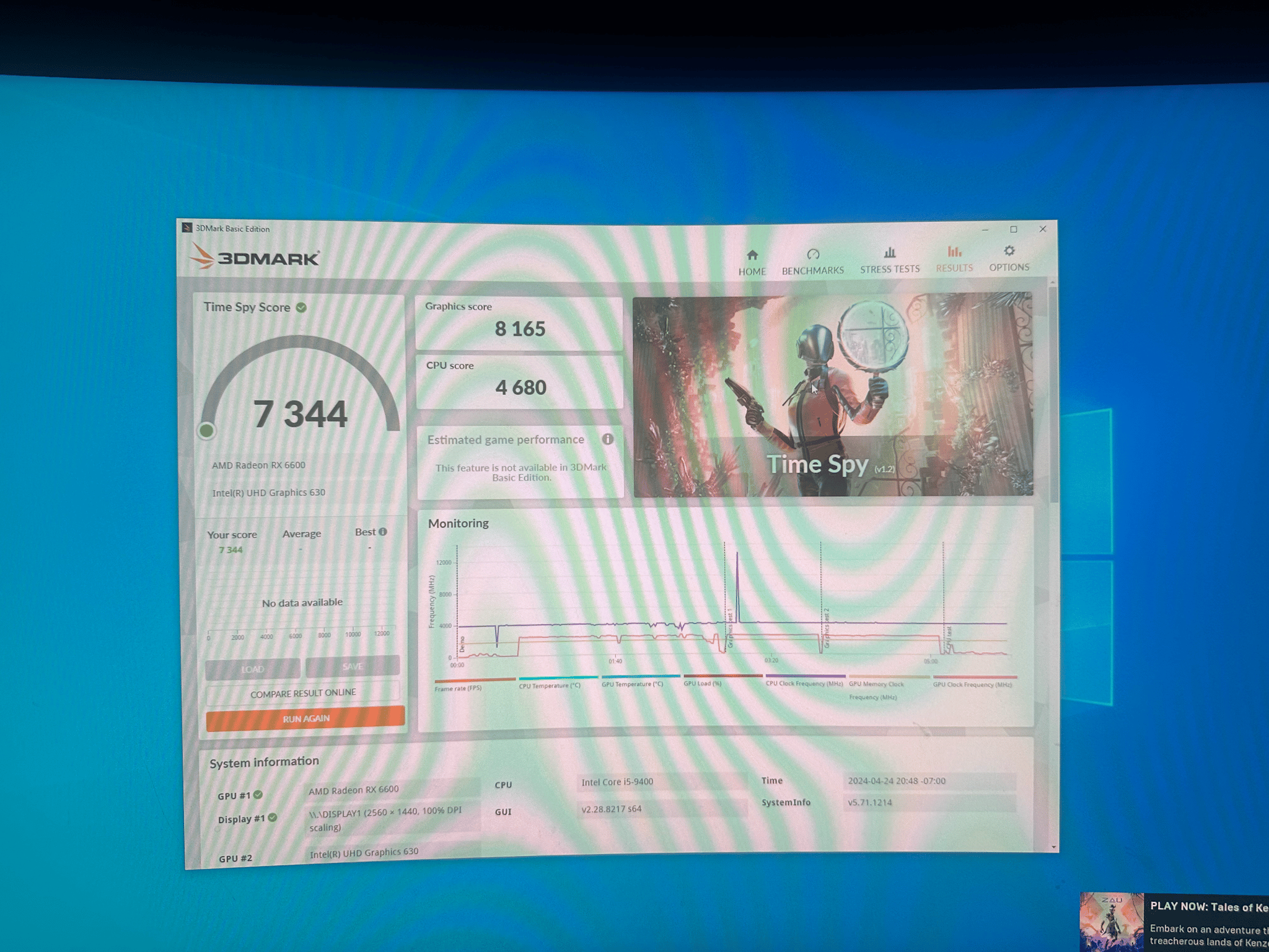 Office PC turned Gaming i5-9400, XFX 6600 8gb gpu, 12gb ddr4 ram, 2tb combined storage.