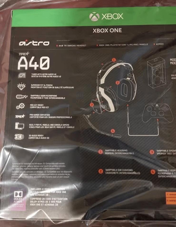 BNIB Astro A40 Headset, Black