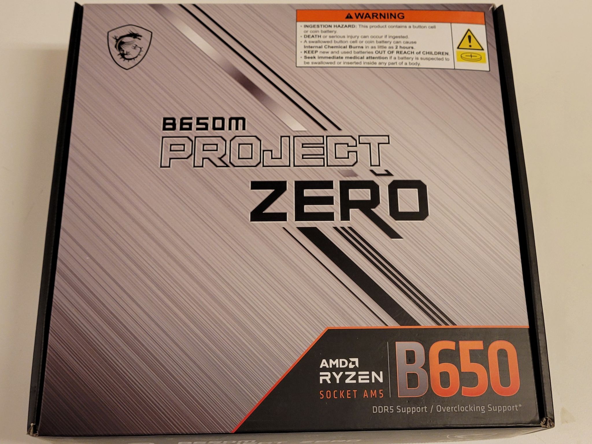 MSI B650M Project Zero mATX Motherboard, AM5 Socket, Back Connect