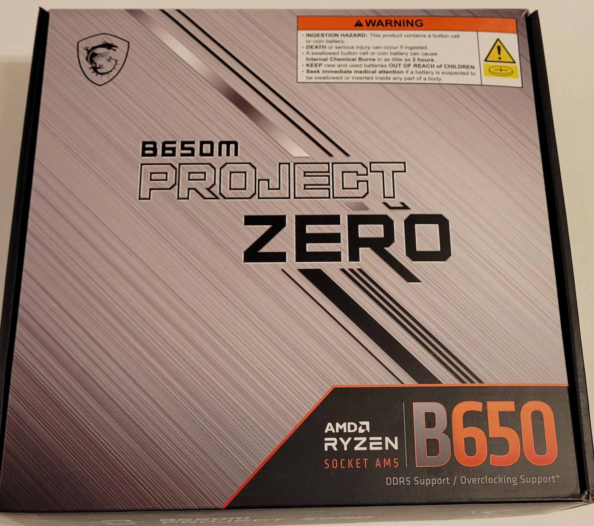 MSI B650M Project Zero mATX Motherboard, AM5 Socket, Back Connect