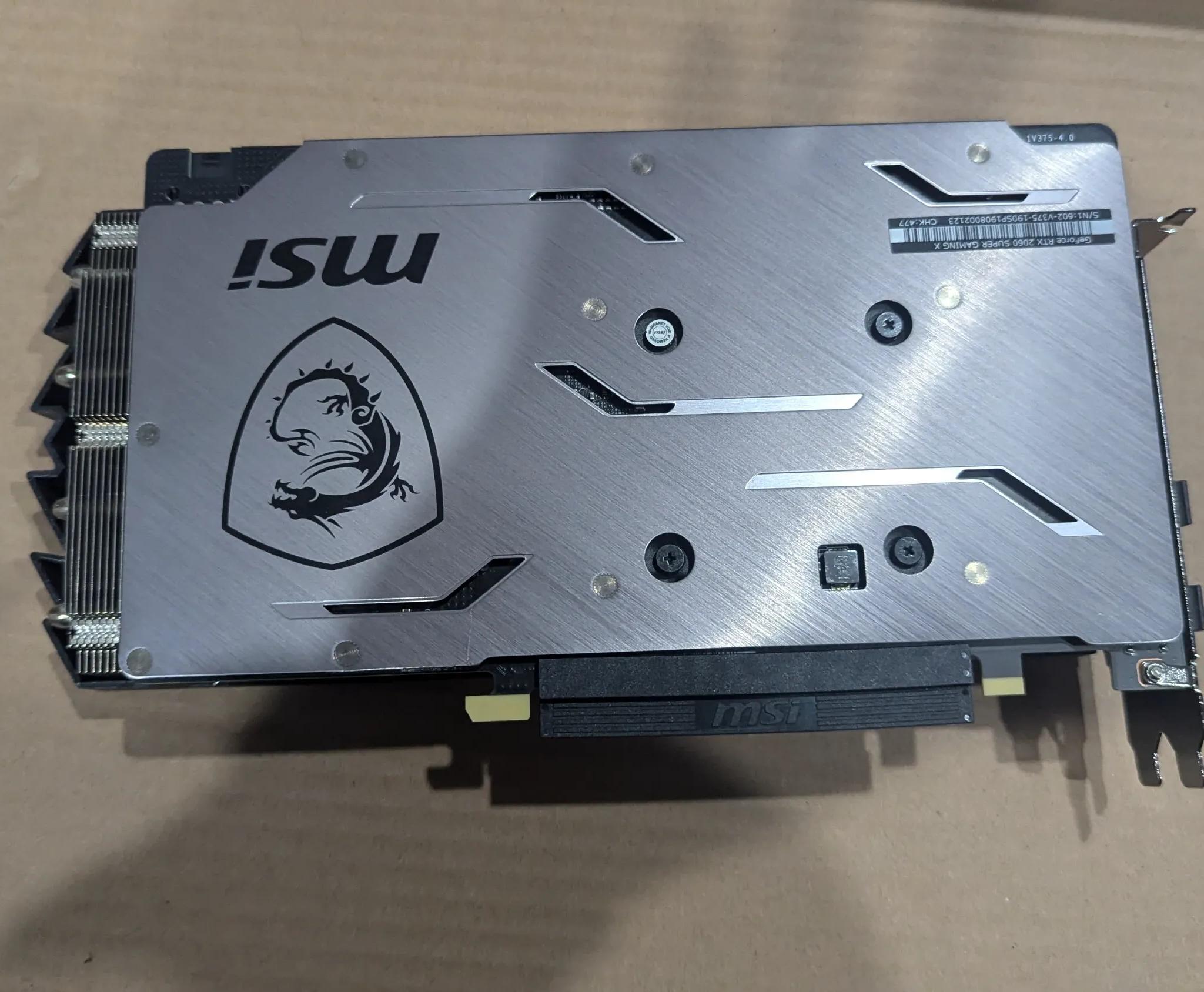 MSI RTX 2060 Super, light use, near perfect