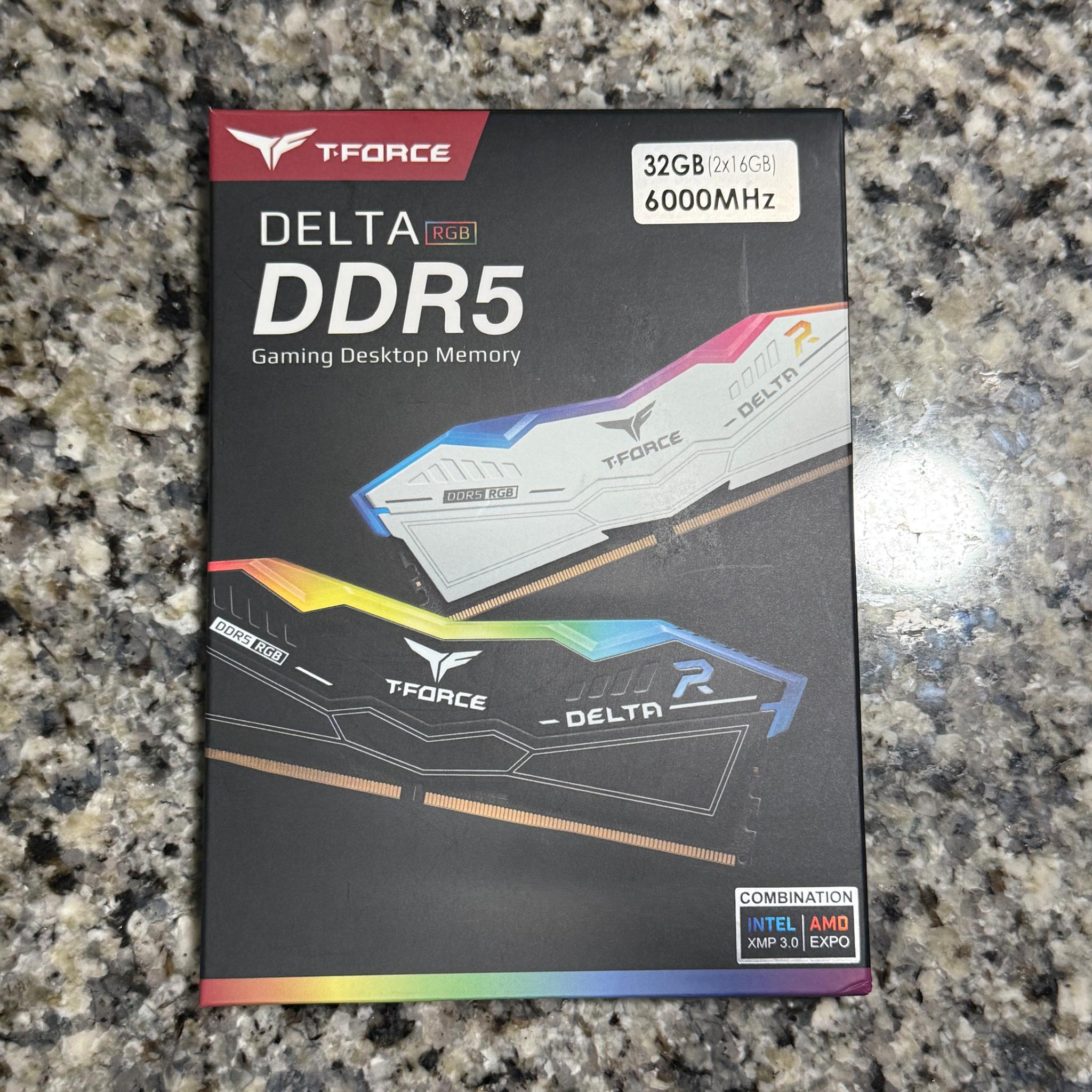 TEAMGROUP T-Force Delta RGB DDR5 Ram 32GB (2x16GB) 6000MHz PC5-48000 CL30