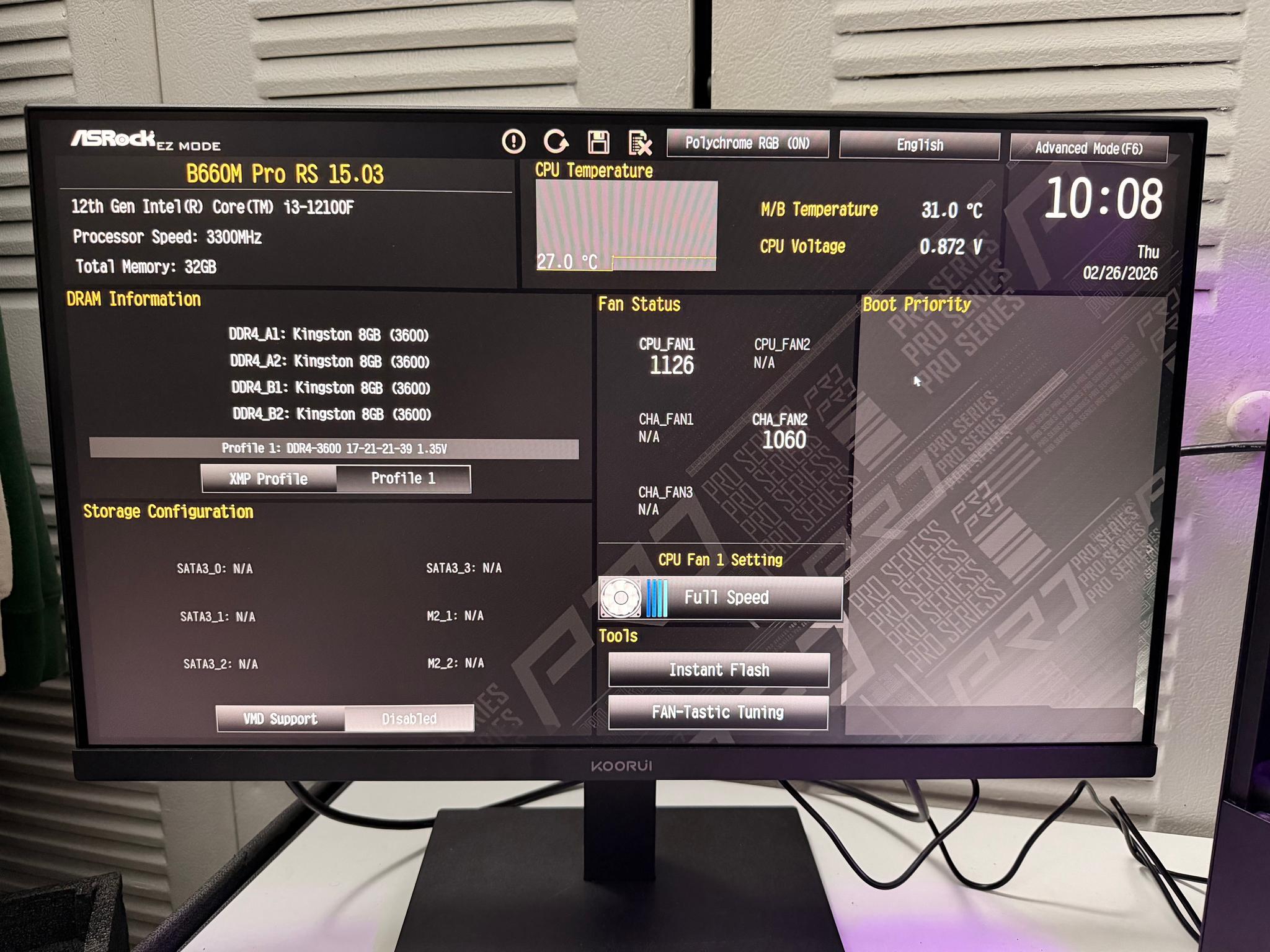 Custom Gaming PC Build – 32GB RGB – Kraken 280 LCD – 750W Gold – Needs GPU + SSD