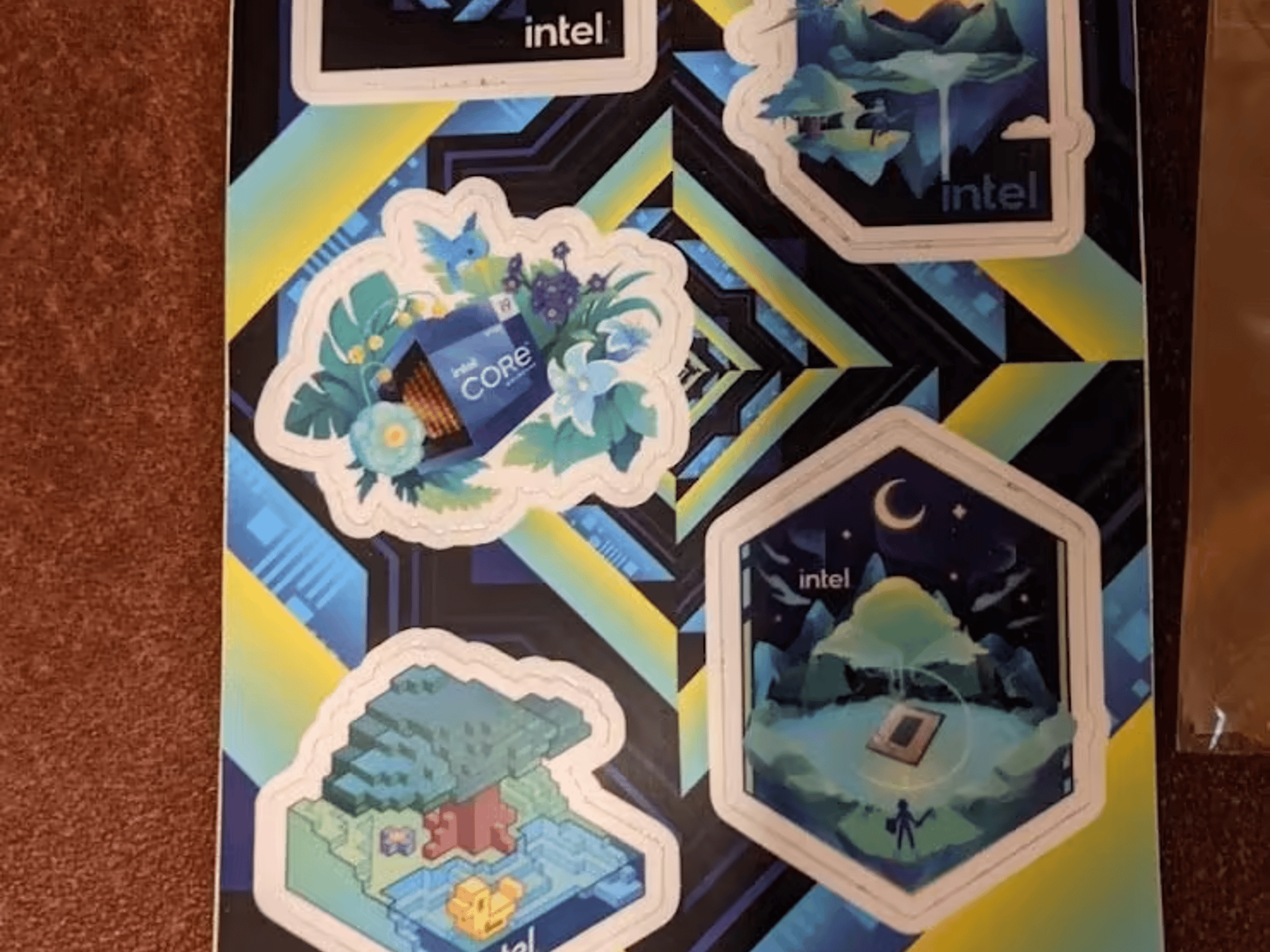 BNOB Intel Alder Lake pins and stickers