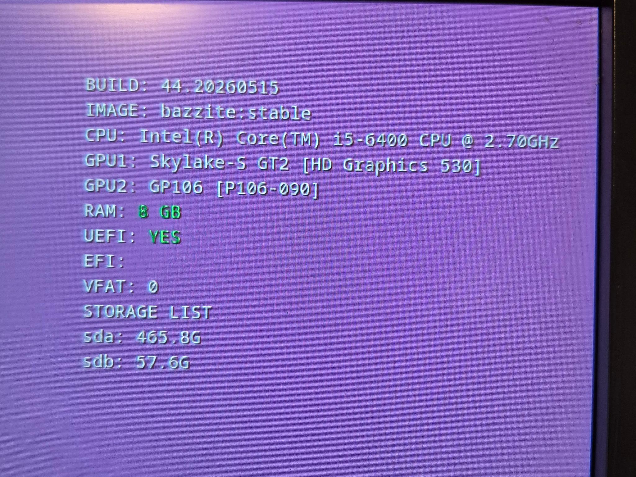 Steam Machine Lite | Bazzite Linux | i5-6400, 8GB RAM, Nvidia 3GB P106-090