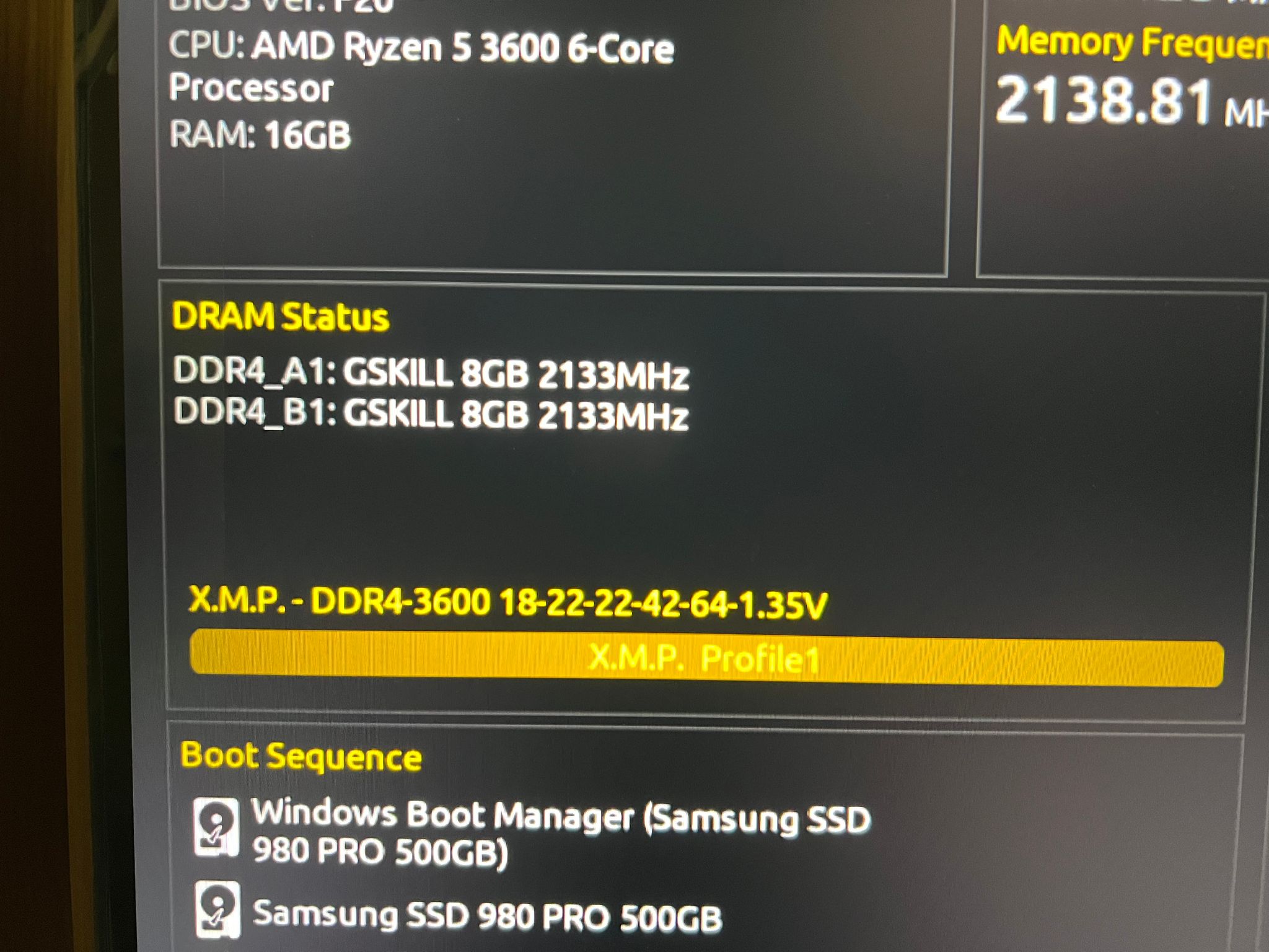 16GB (2x8GB) DDR4-3600MHz CL18 G.SKILL RAM Memory