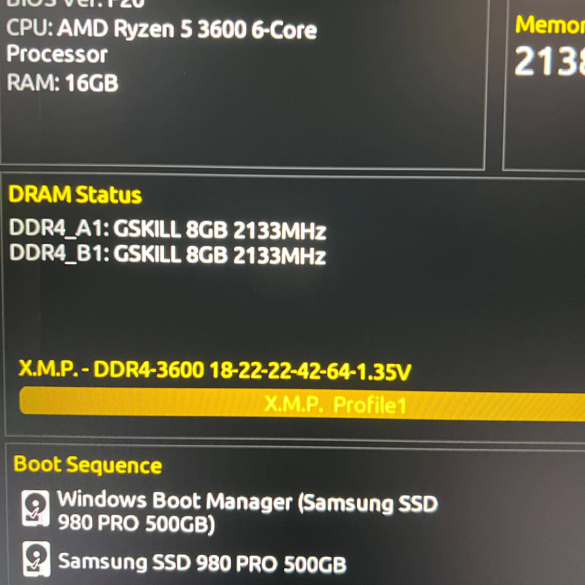 16GB (2x8GB) DDR4-3600MHz CL18 G.SKILL RAM Memory