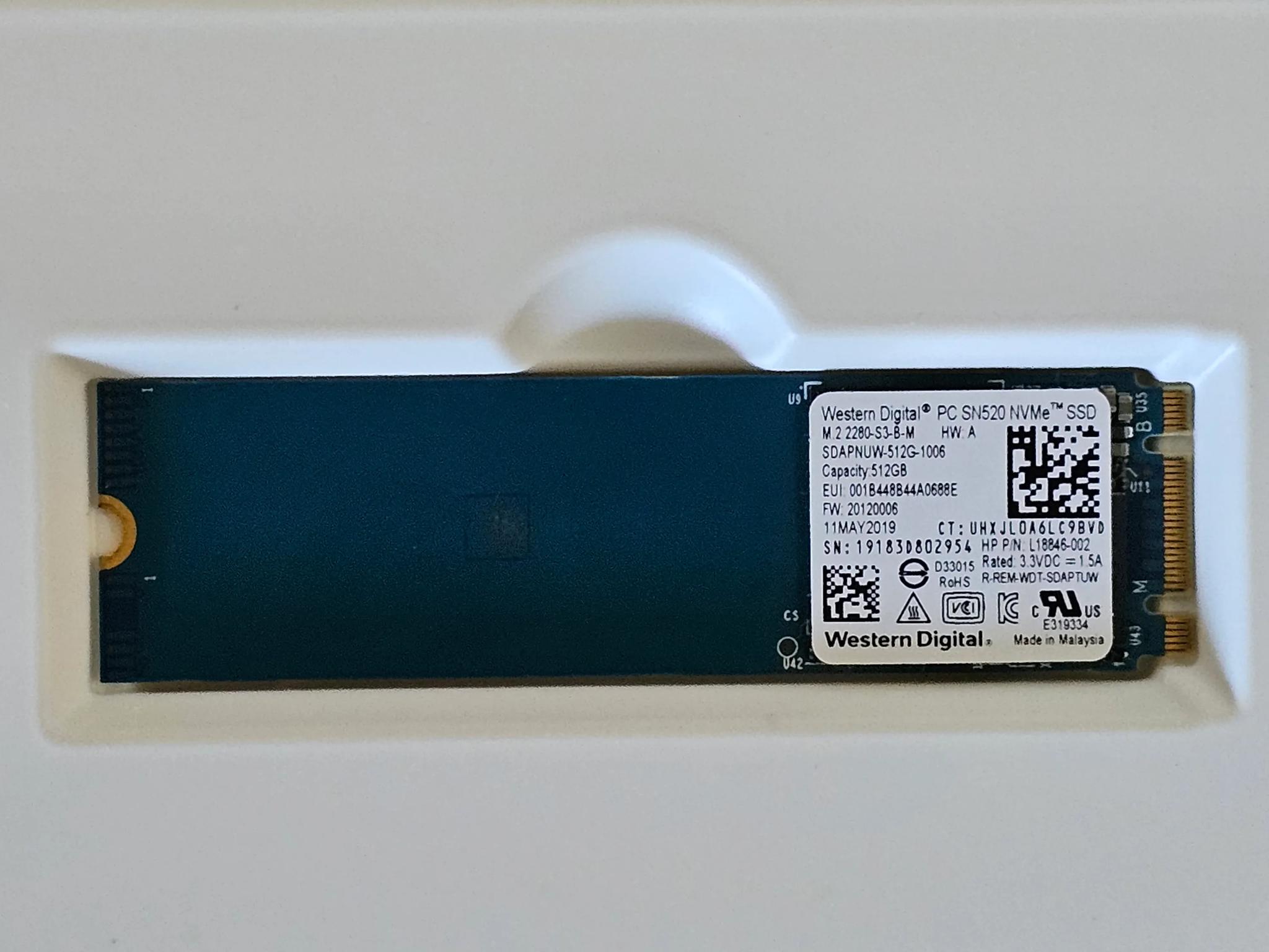 Western Digital 512GB NVMEe