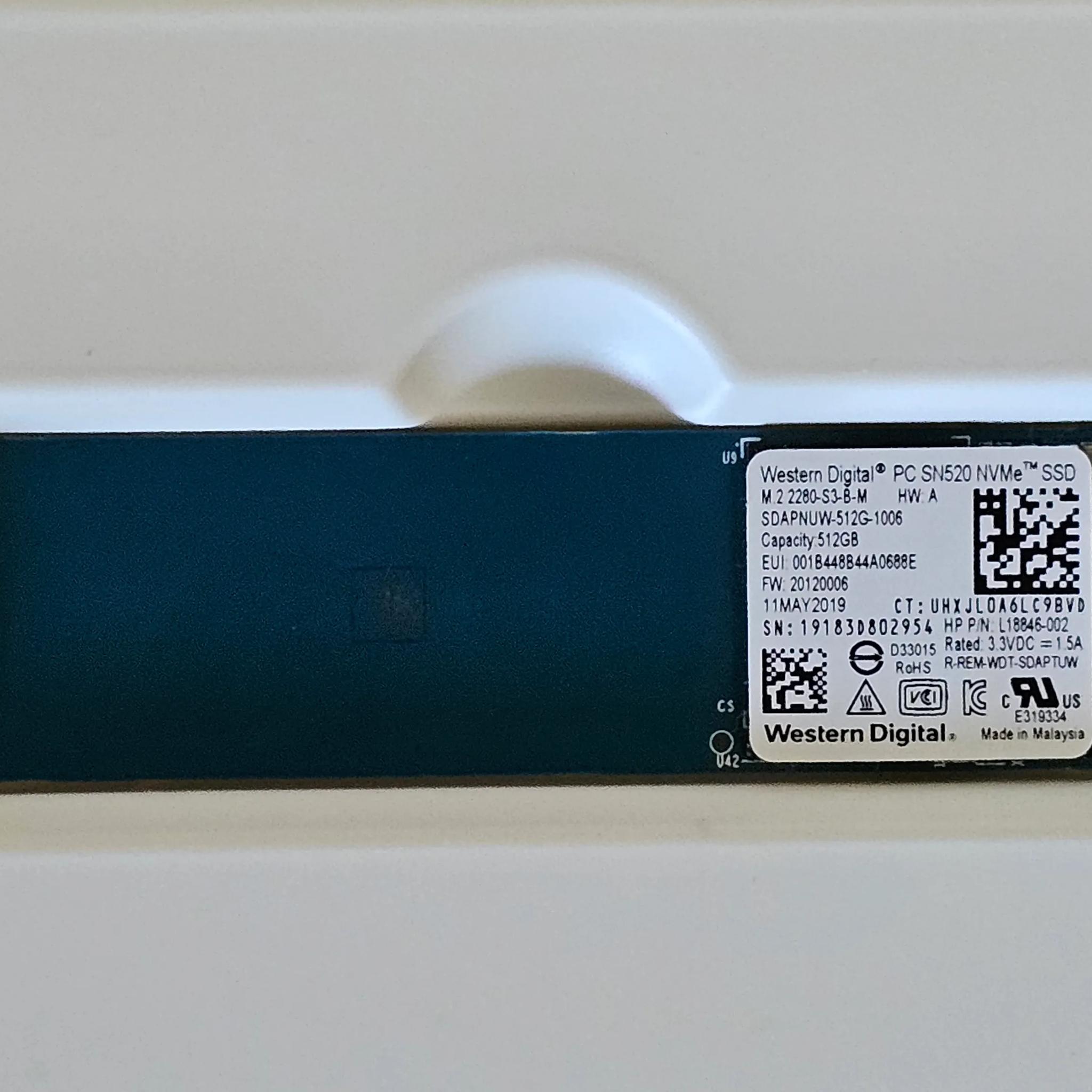 Western Digital 512GB NVMEe