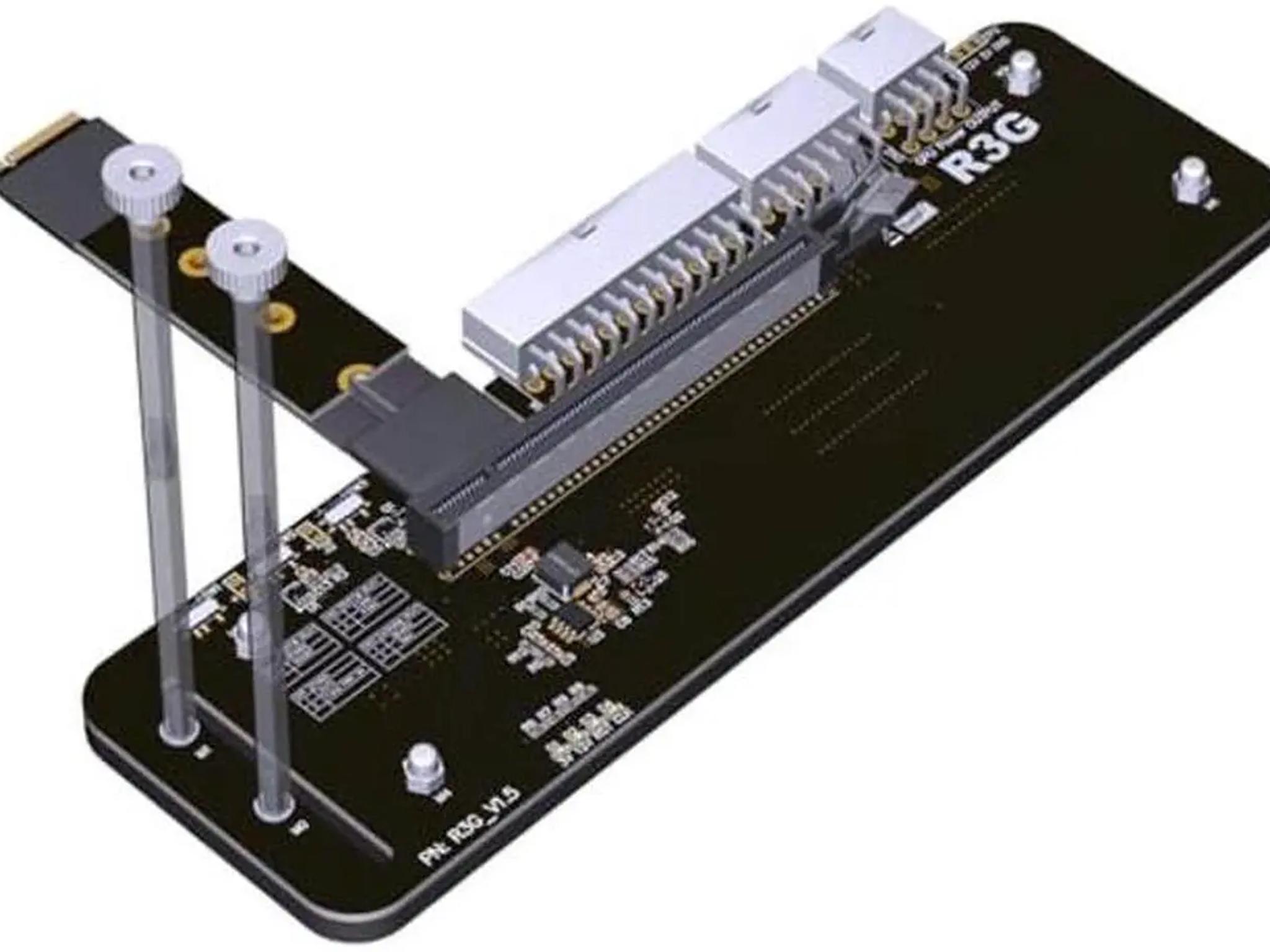 JMT M.2 M Key NVMe External Graphics Card Stand Bracket 64Gbs Full Speed PCIe 4.0 x4 Riser R43SG