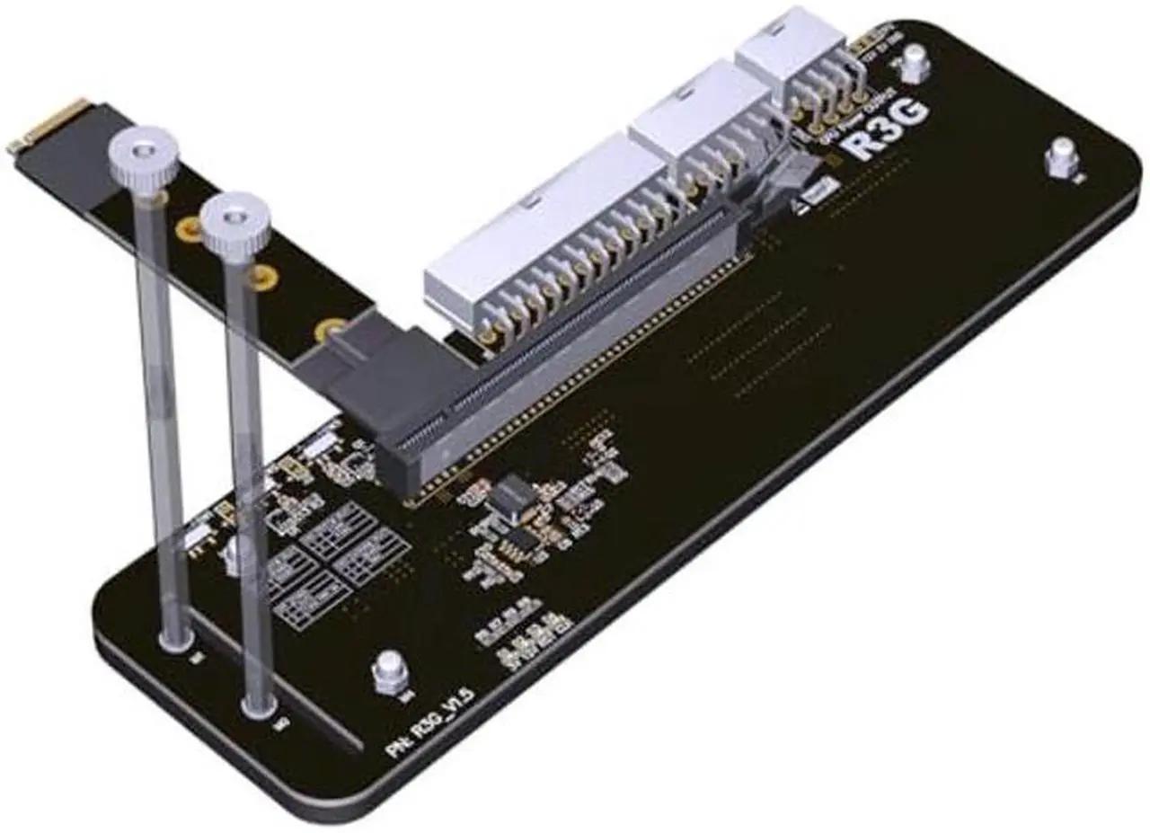 JMT M.2 M Key NVMe External Graphics Card Stand Bracket 64Gbs Full Speed PCIe 4.0 x4 Riser R43SG