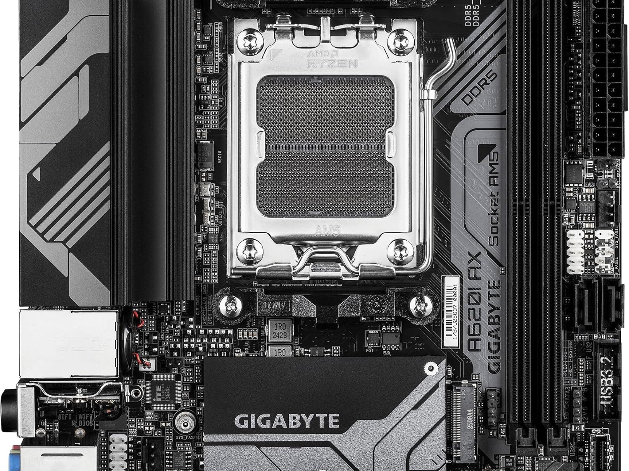 GIGABYTE A620I AX (AM5, Mini‑ITX) Motherboard – New, OG Box Included