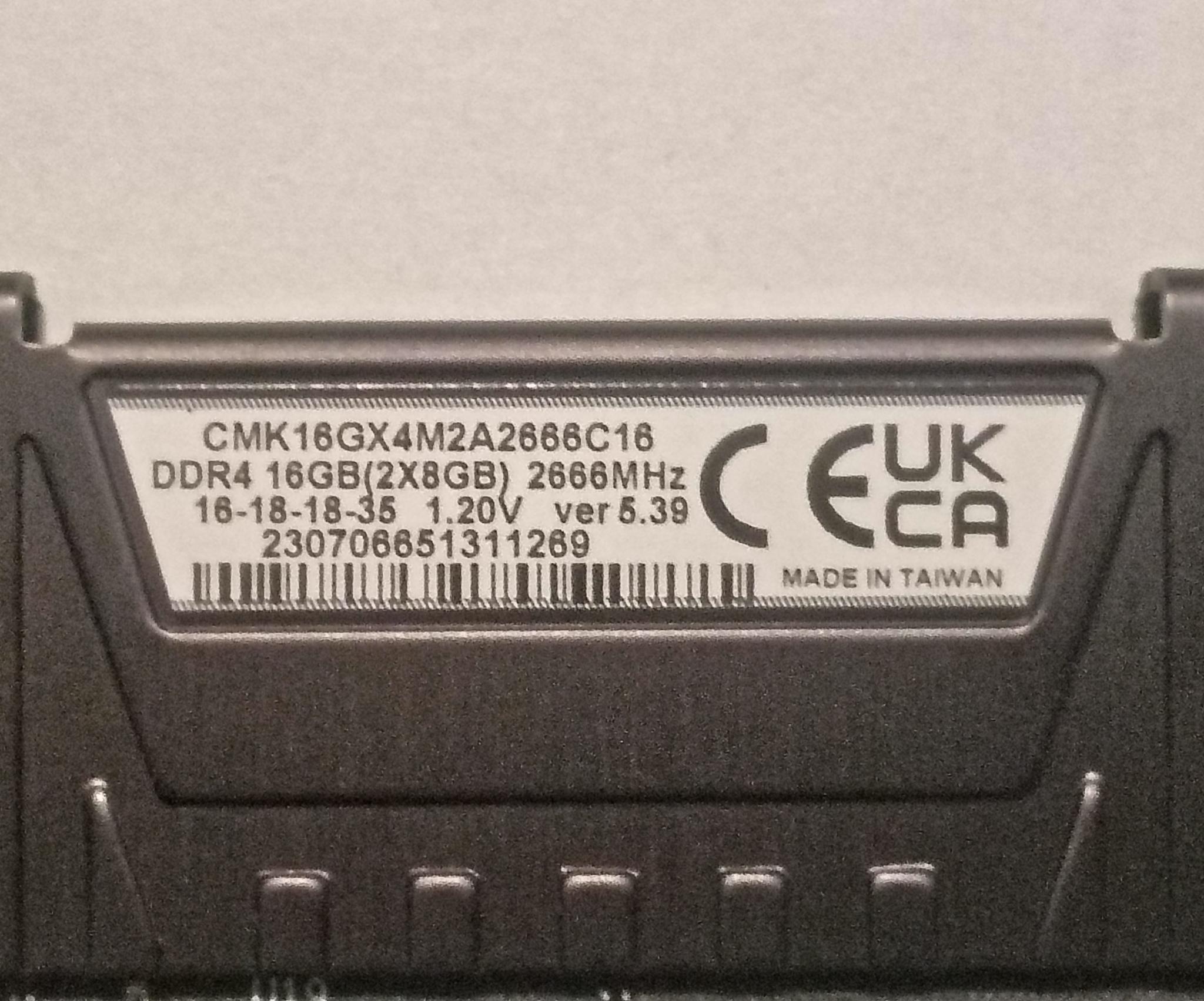Corsair Vengeance LPX 16GB (2x8GB) DDR4 2666MHz 288-Pin DIMM CMK16GX4M2A2666C16