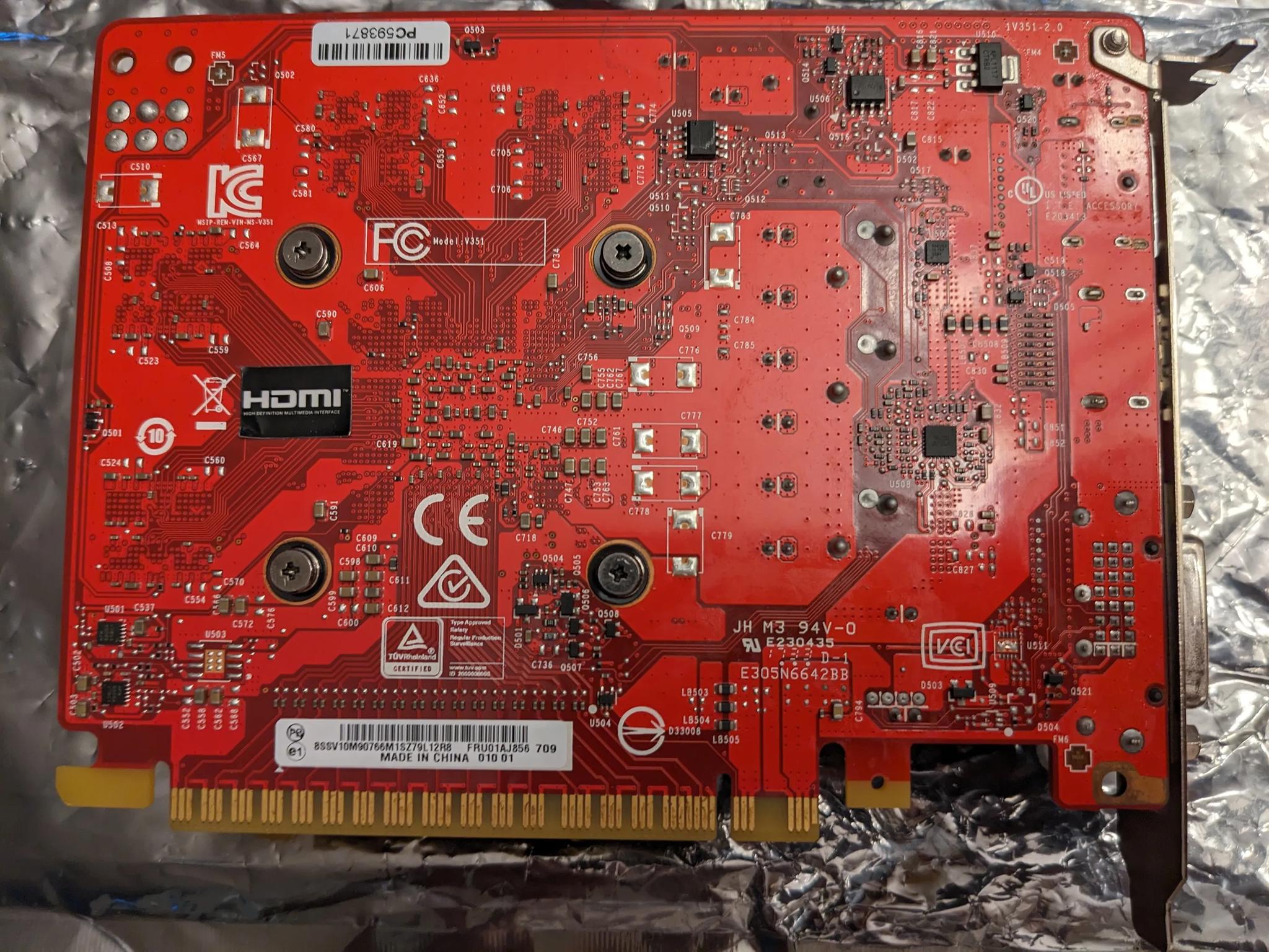 GTX 1050 TI -Dead- Fan spins --> project card