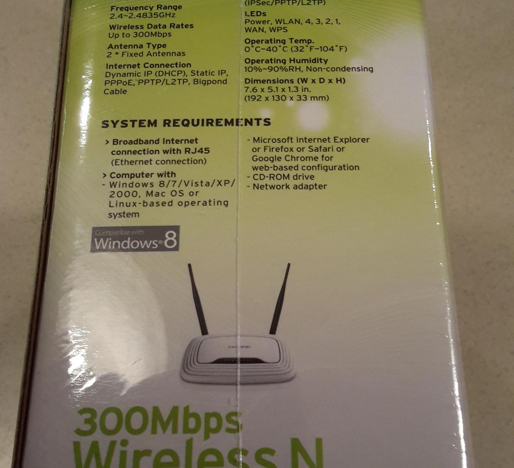 NEW TP-Link N300 Wireless WiFi Router, Extender (TL-WR841N)