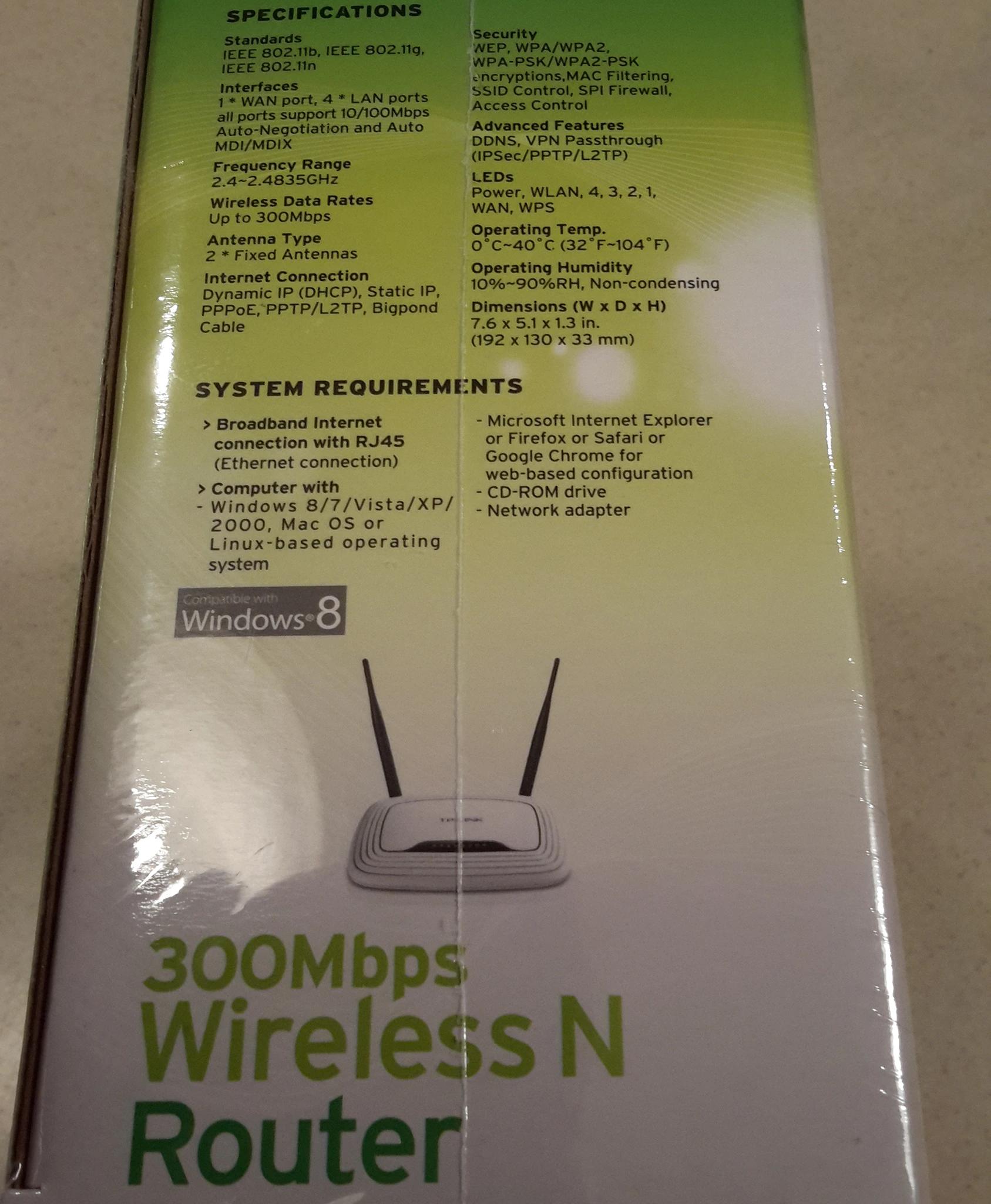 NEW TP-Link N300 Wireless WiFi Router, Extender (TL-WR841N)