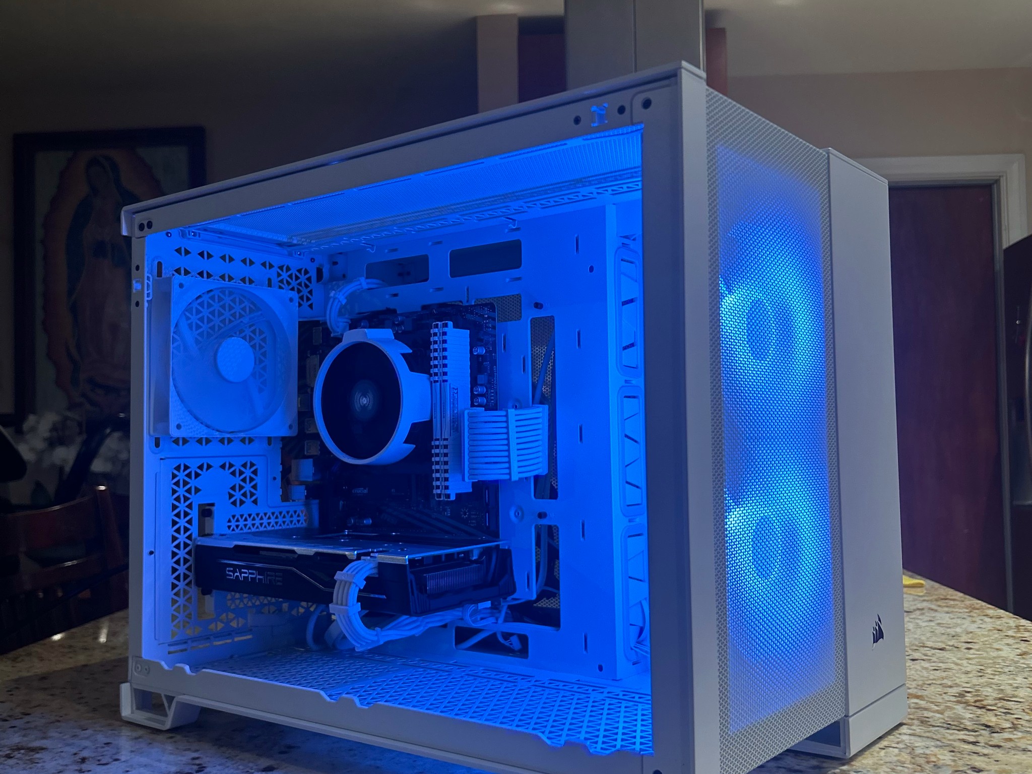 White Budget Gaming PC | RX 580 8GB | RYZEN 5 3600 | 16GB RAM | 500GB SSD| WIN 11 PRO