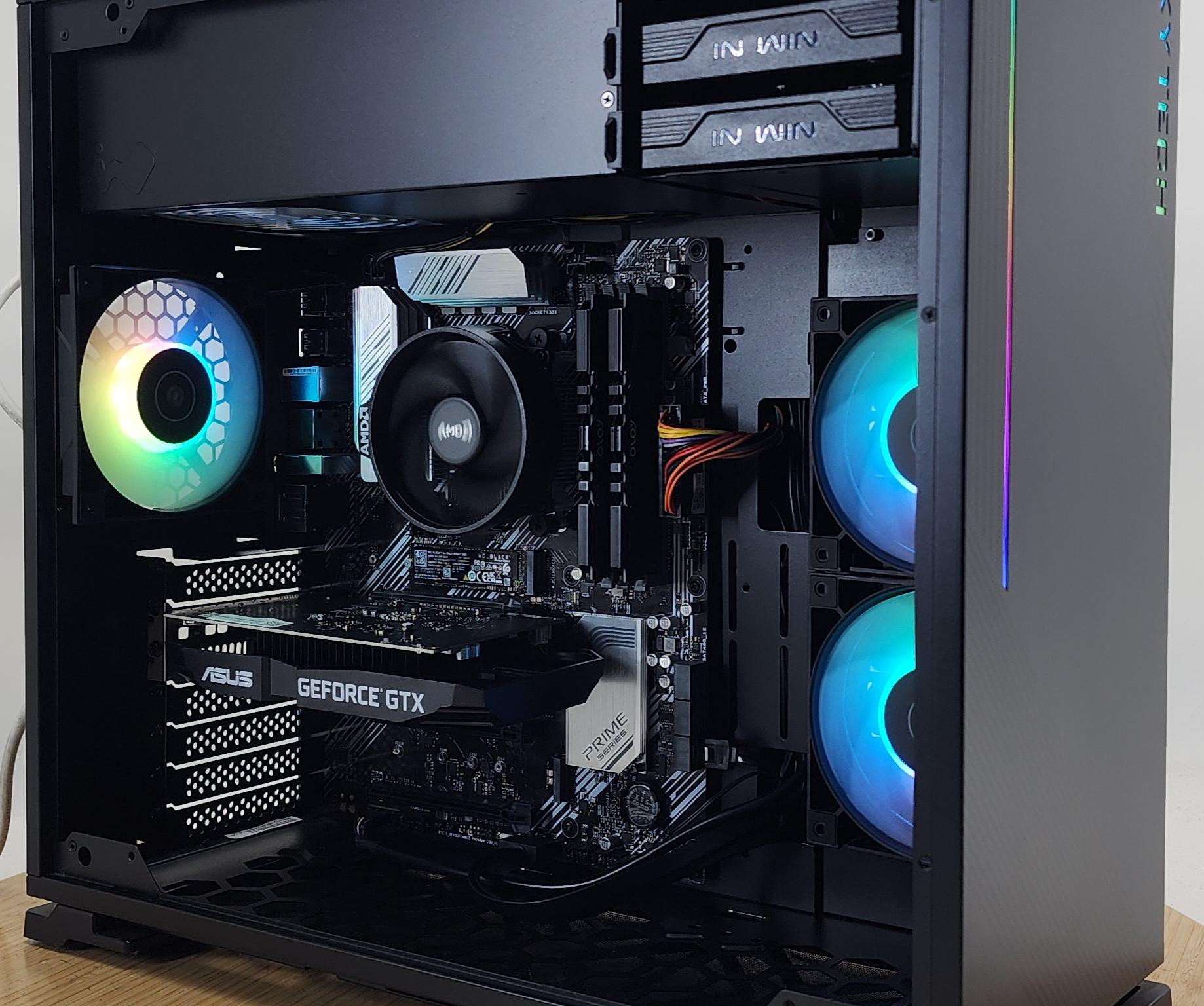 Gaming PC Ryzen 5 4500 16GB RAM 256GB SSD + 1TB HDD GTX 1650 4GB Win11 Computer