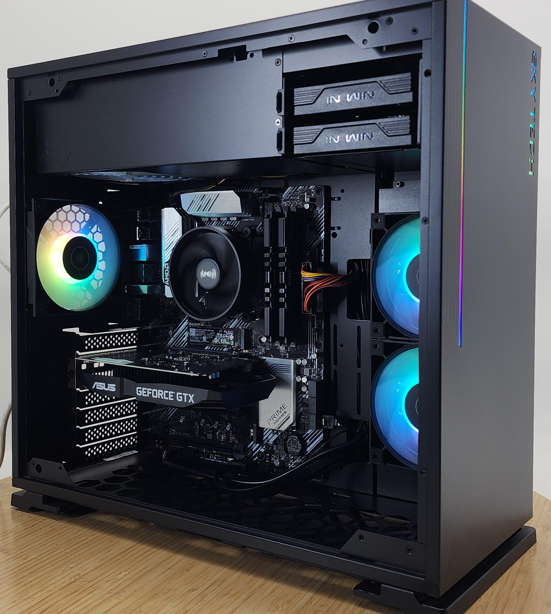 Gaming PC Ryzen 5 4500 16GB RAM 256GB SSD + 1TB HDD GTX 1650 4GB Win11 Computer