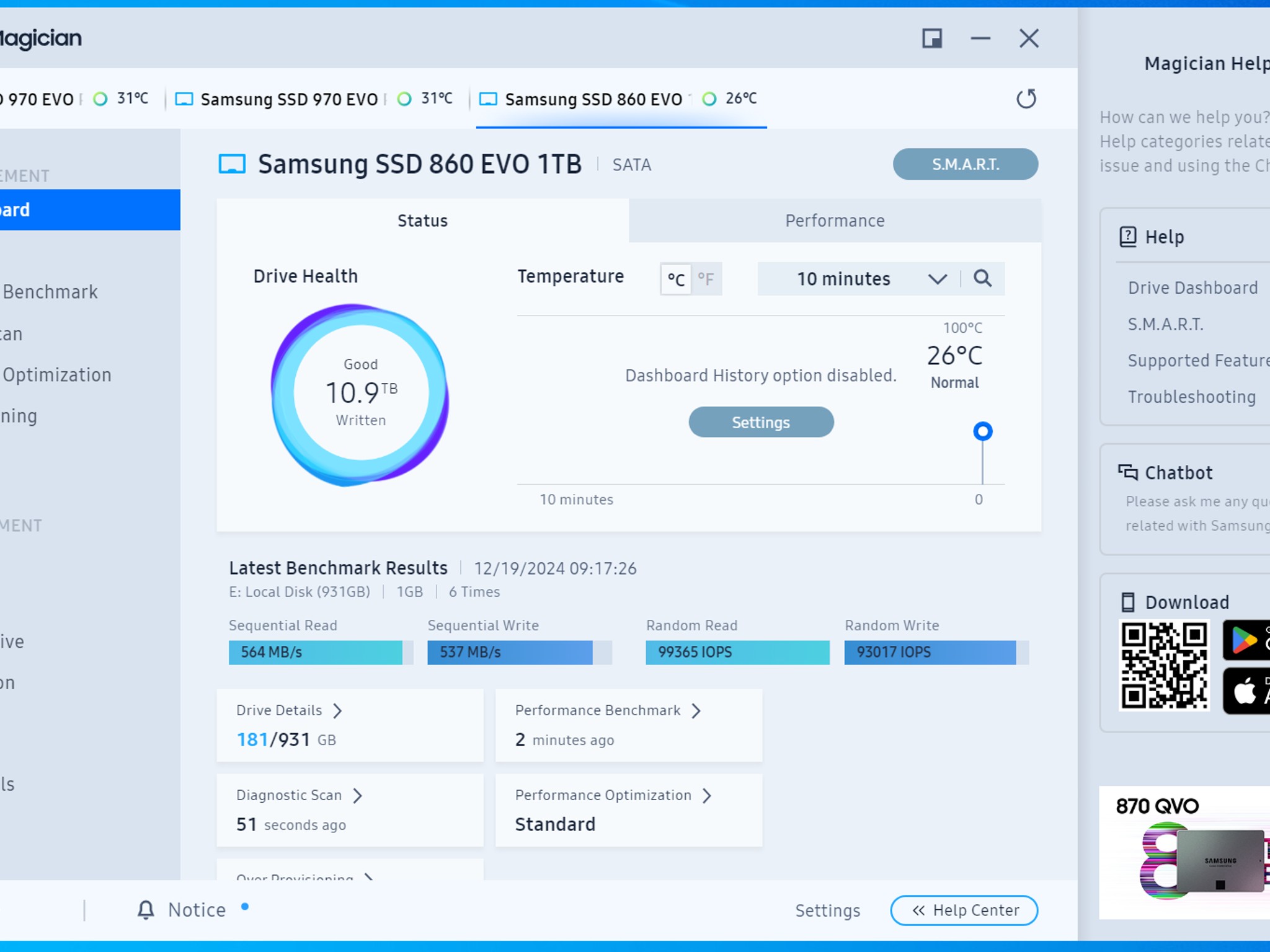 Samsung 1TB 860 EVO SATA III 2.5" Internal SSD ( See Seller Notes )