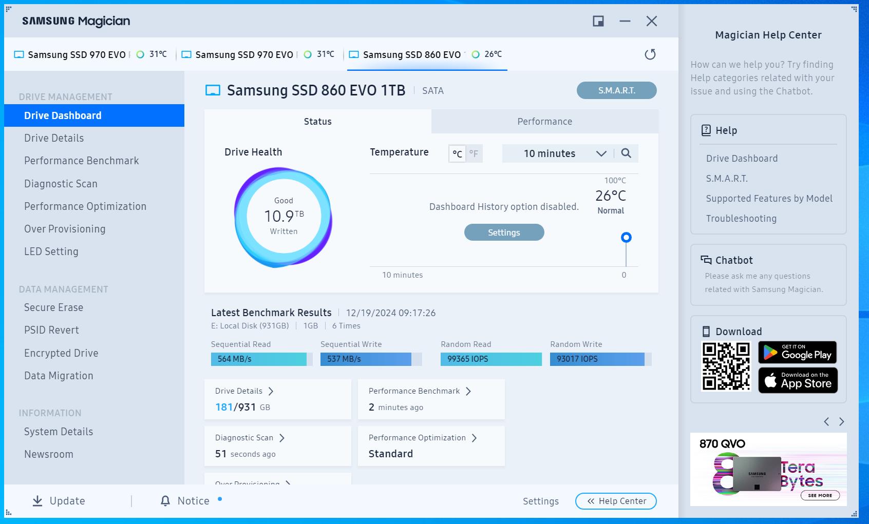 Samsung 1TB 860 EVO SATA III 2.5" Internal SSD ( See Seller Notes )