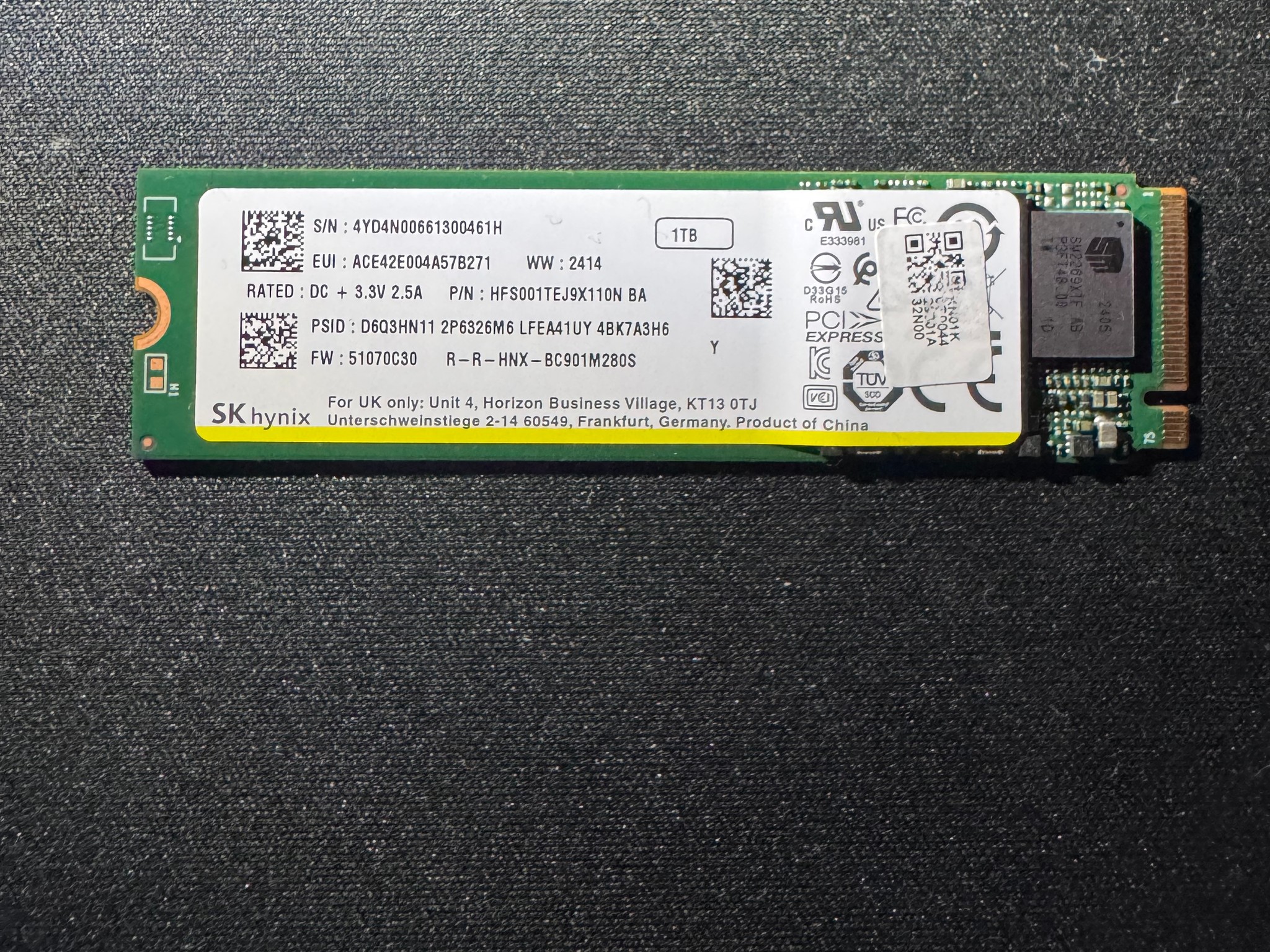 SK hynix BC901 1TB M.2 NVMe SSD