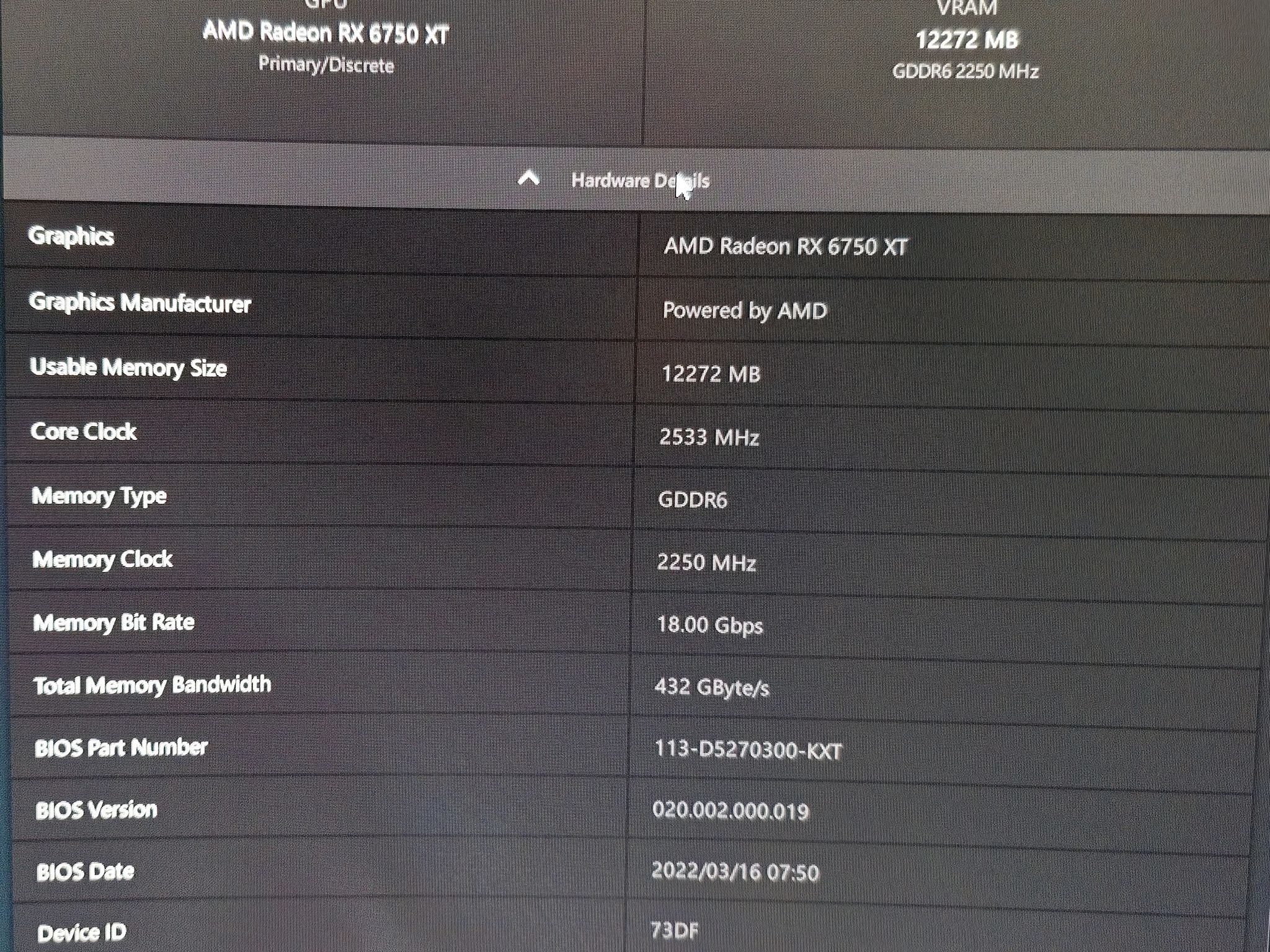 Gigabyte 6750xt oc 12gb