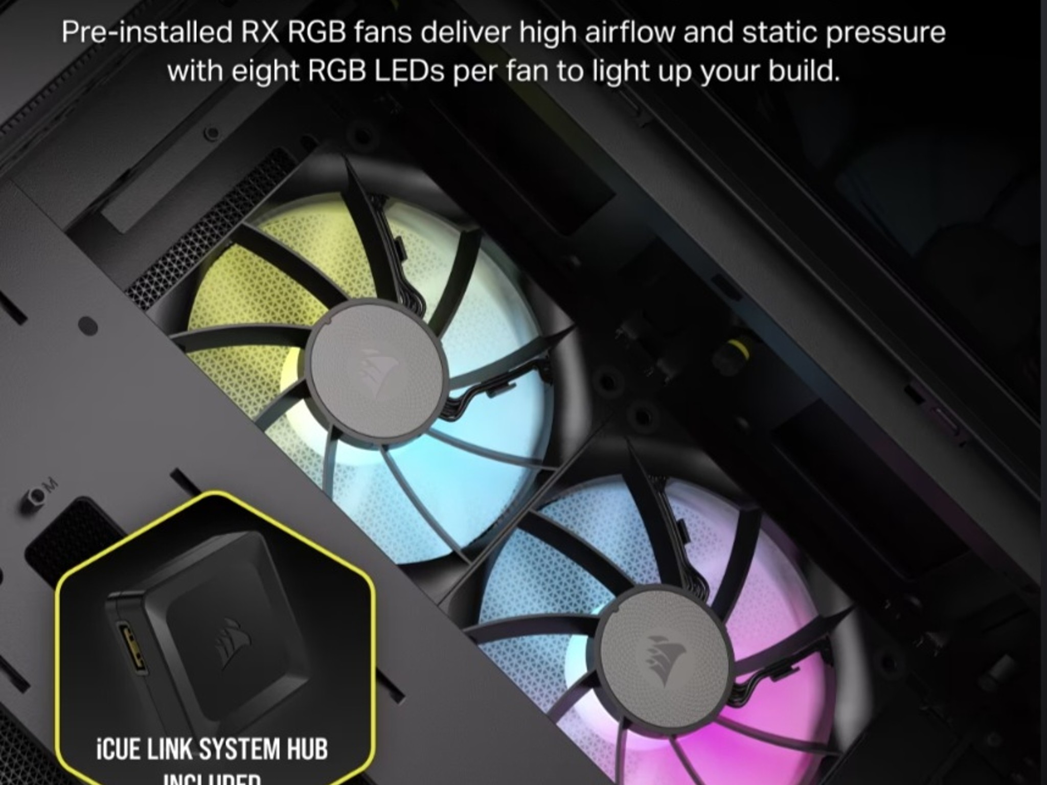 NEW Corsair iCUE LINK 2500X RGB Black Micro-ATX Dual-Chamber Case