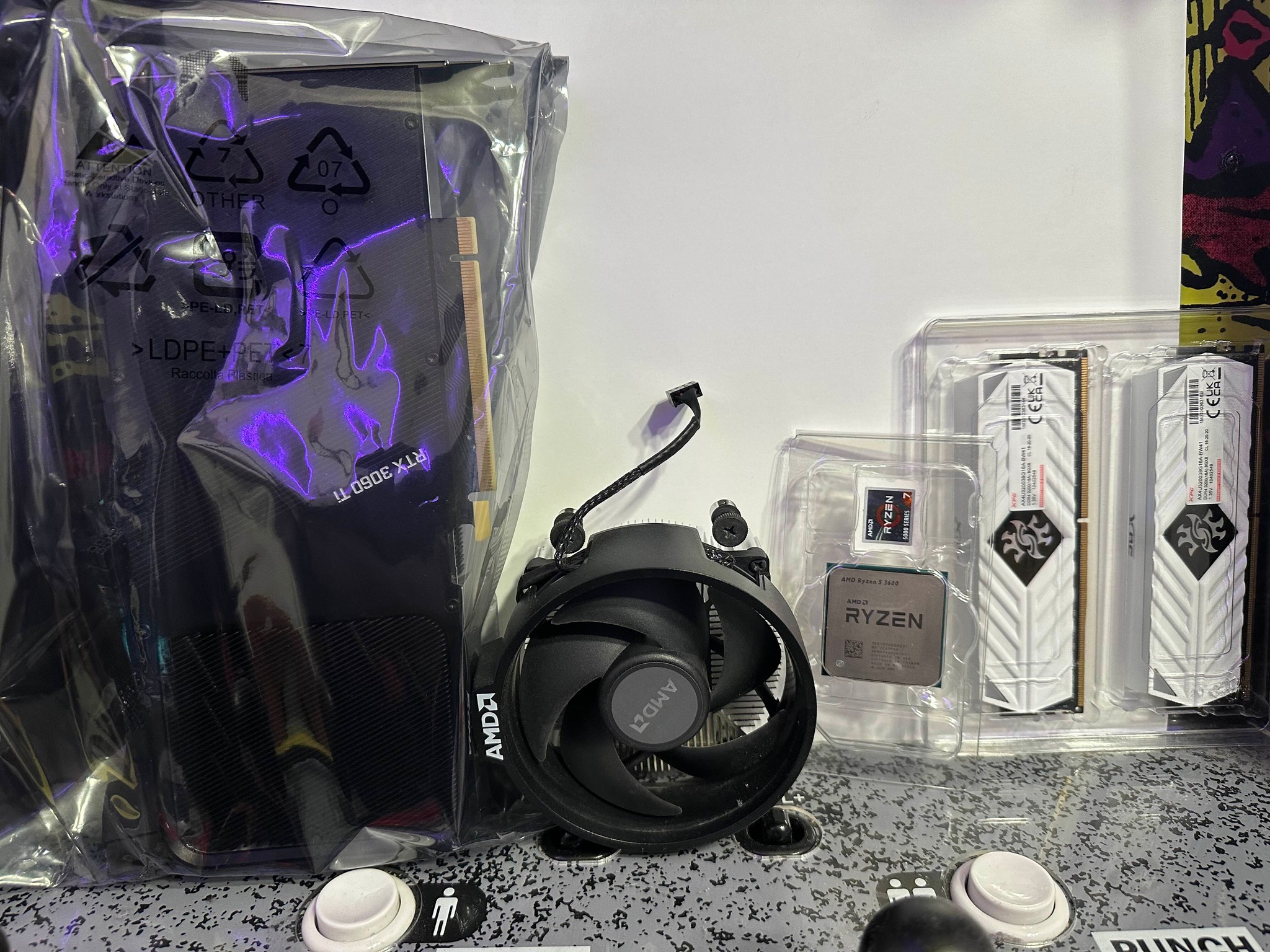 3060ti FOUNDERS EDITION, RYZEN 5 3600, and 16gb DDR4 3200mhz kit