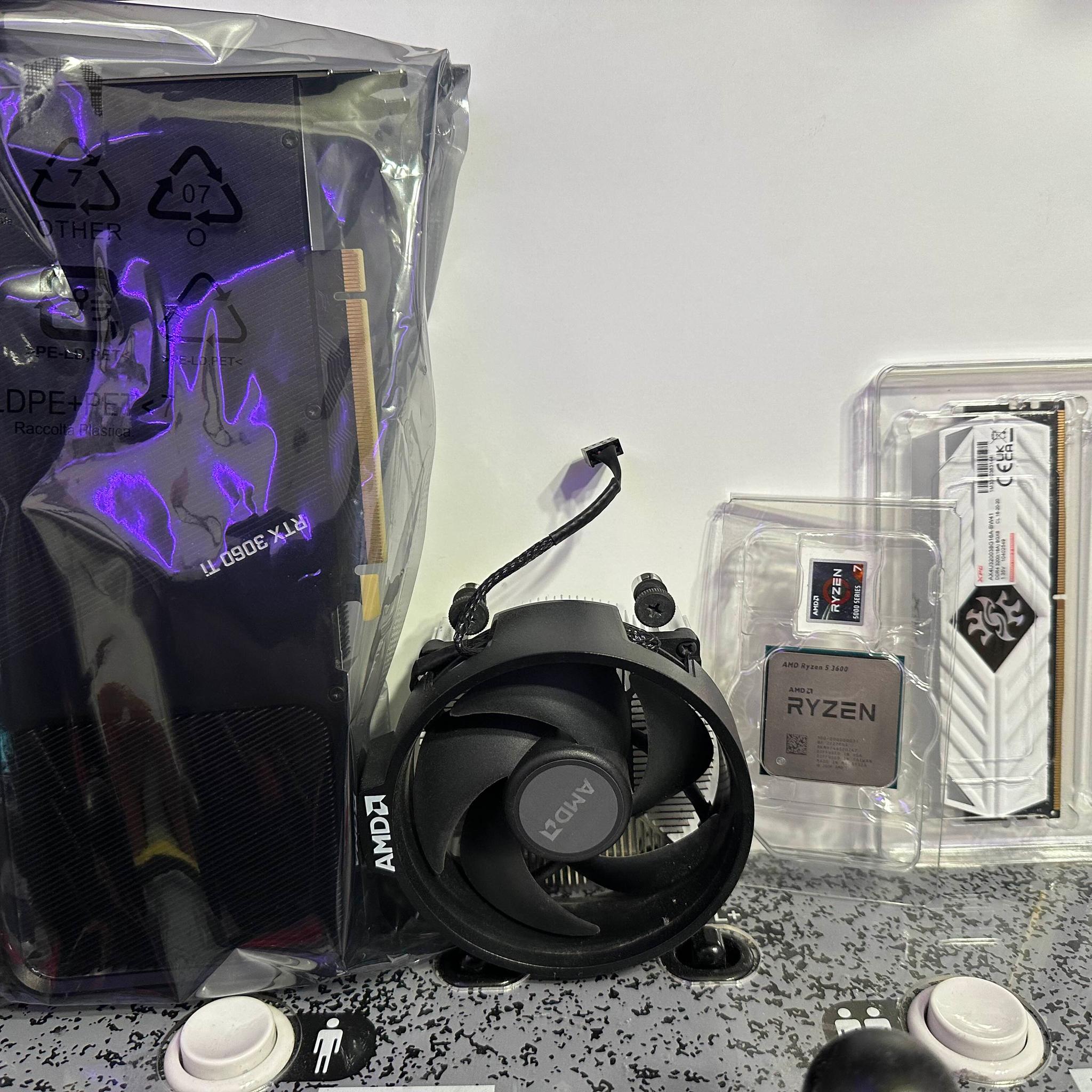 3060ti FOUNDERS EDITION, RYZEN 5 3600, and 16gb DDR4 3200mhz kit
