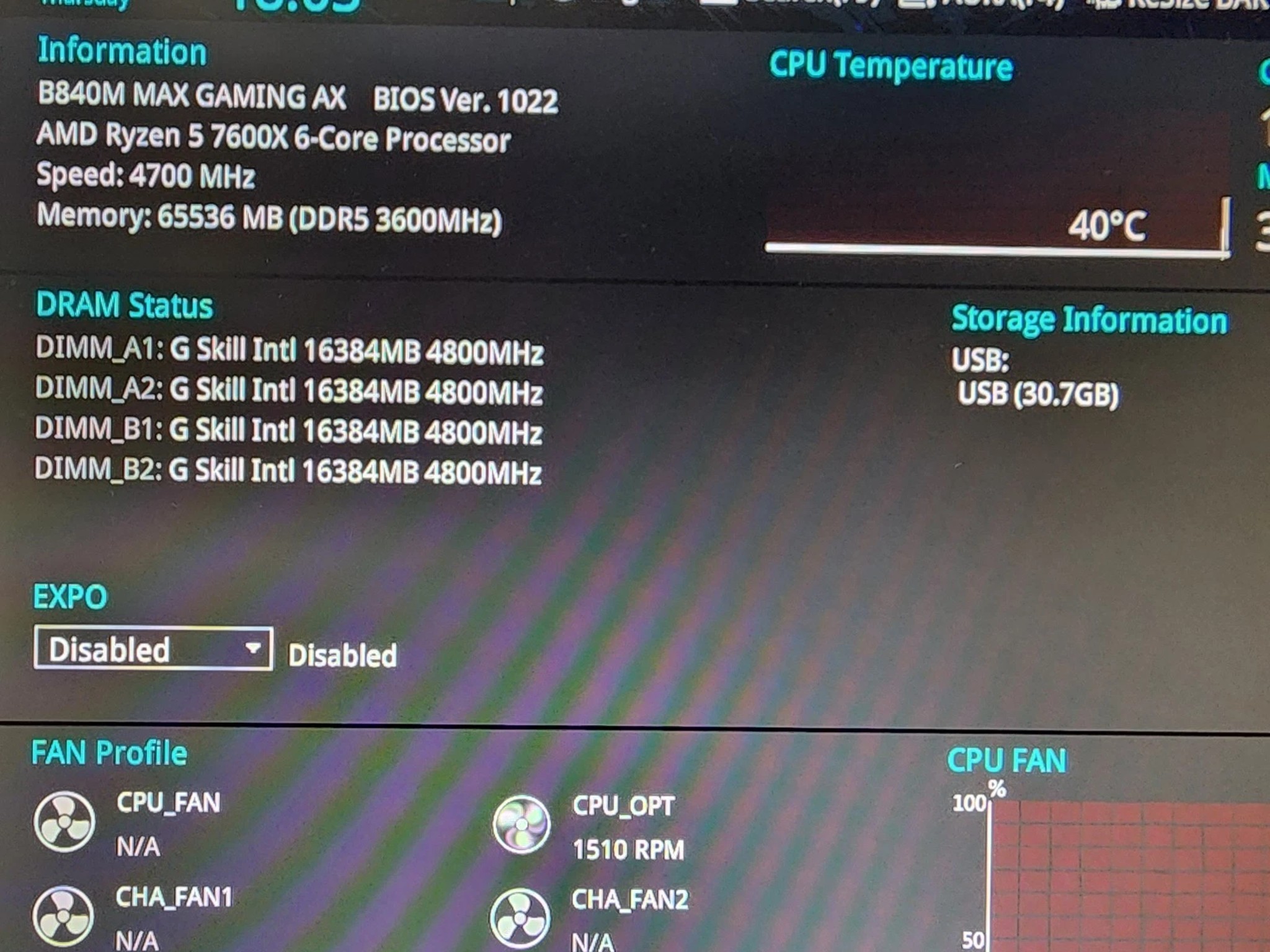 UPDATED BIOS ASUS B840M MAX GAMING AX WIFI6 DDR5 AM5 MATX MOTHERBOARD